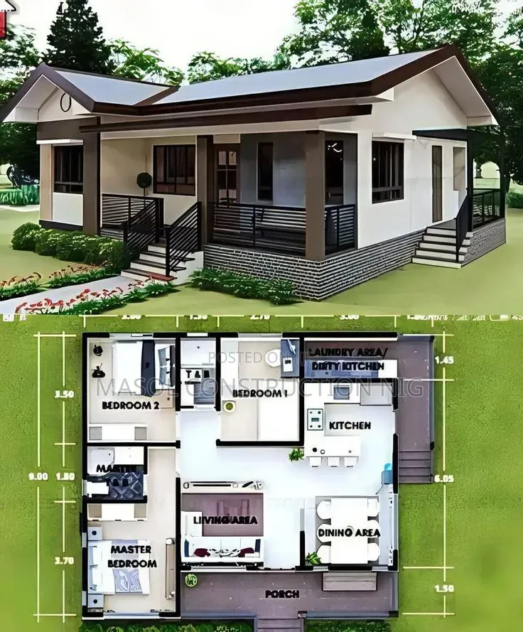 Residential House Plan Building Elevation