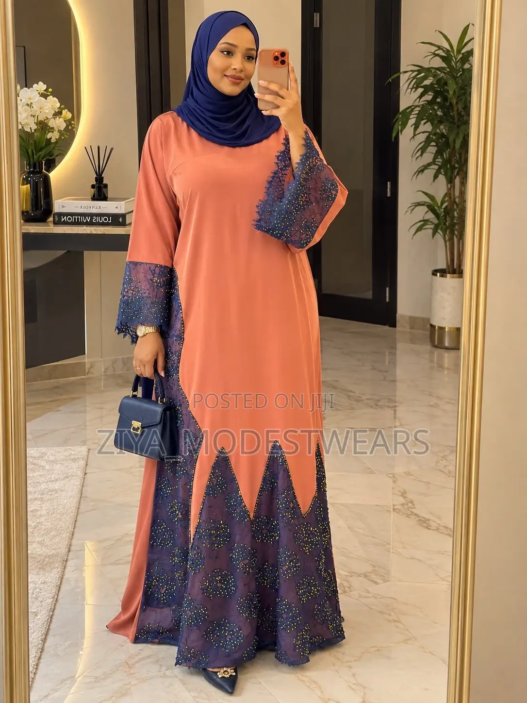 Luxury Stoned Chantilly Lace Abaya