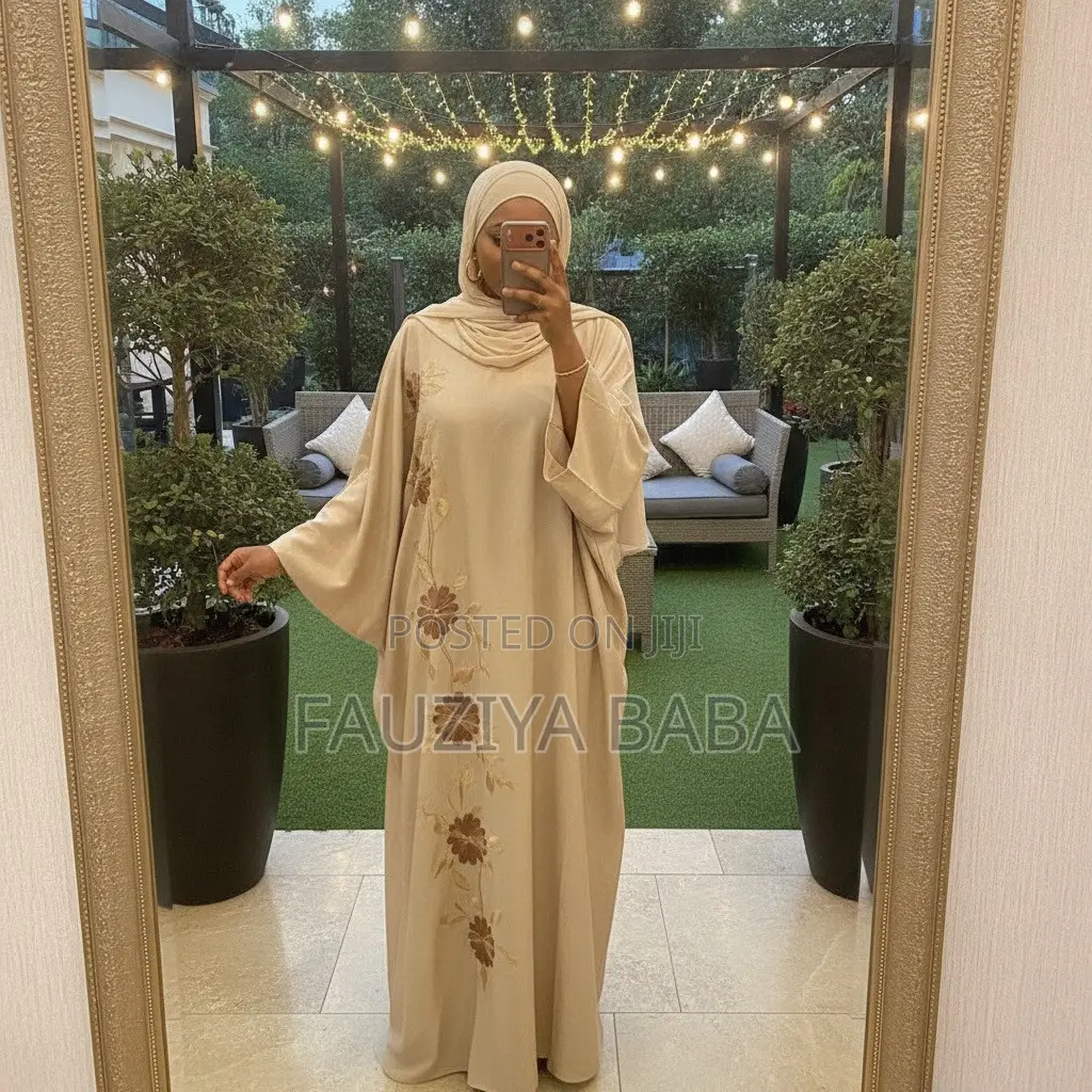 Nude Embroidered Boubou