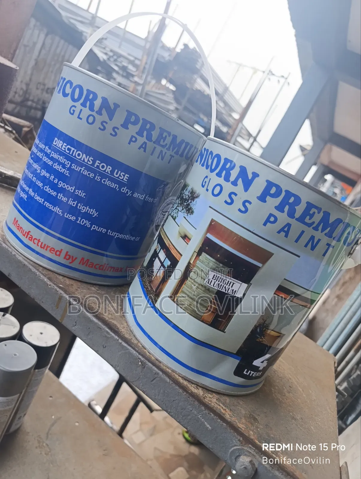 4ltr Nicorn Premium Gloss Paint (Aluminum Color)