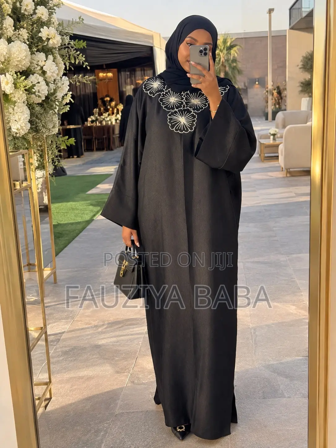 Black Embroidery Boubou