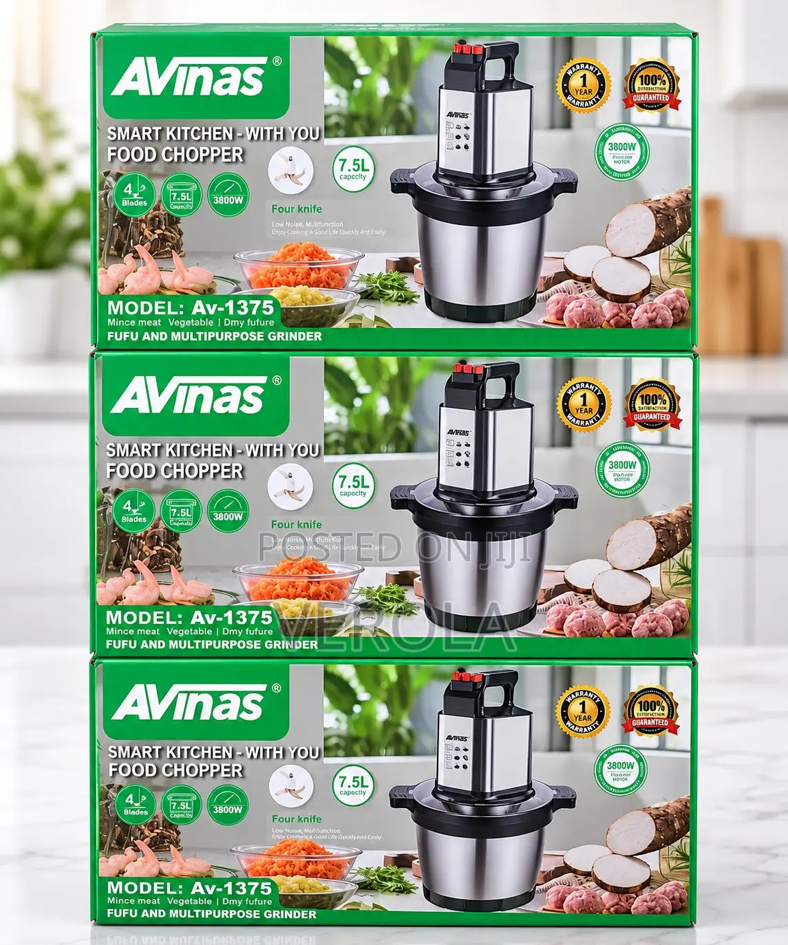 Avinas 7.5L Electric Food Chopper 3800W Multipurpose Meat Grinder