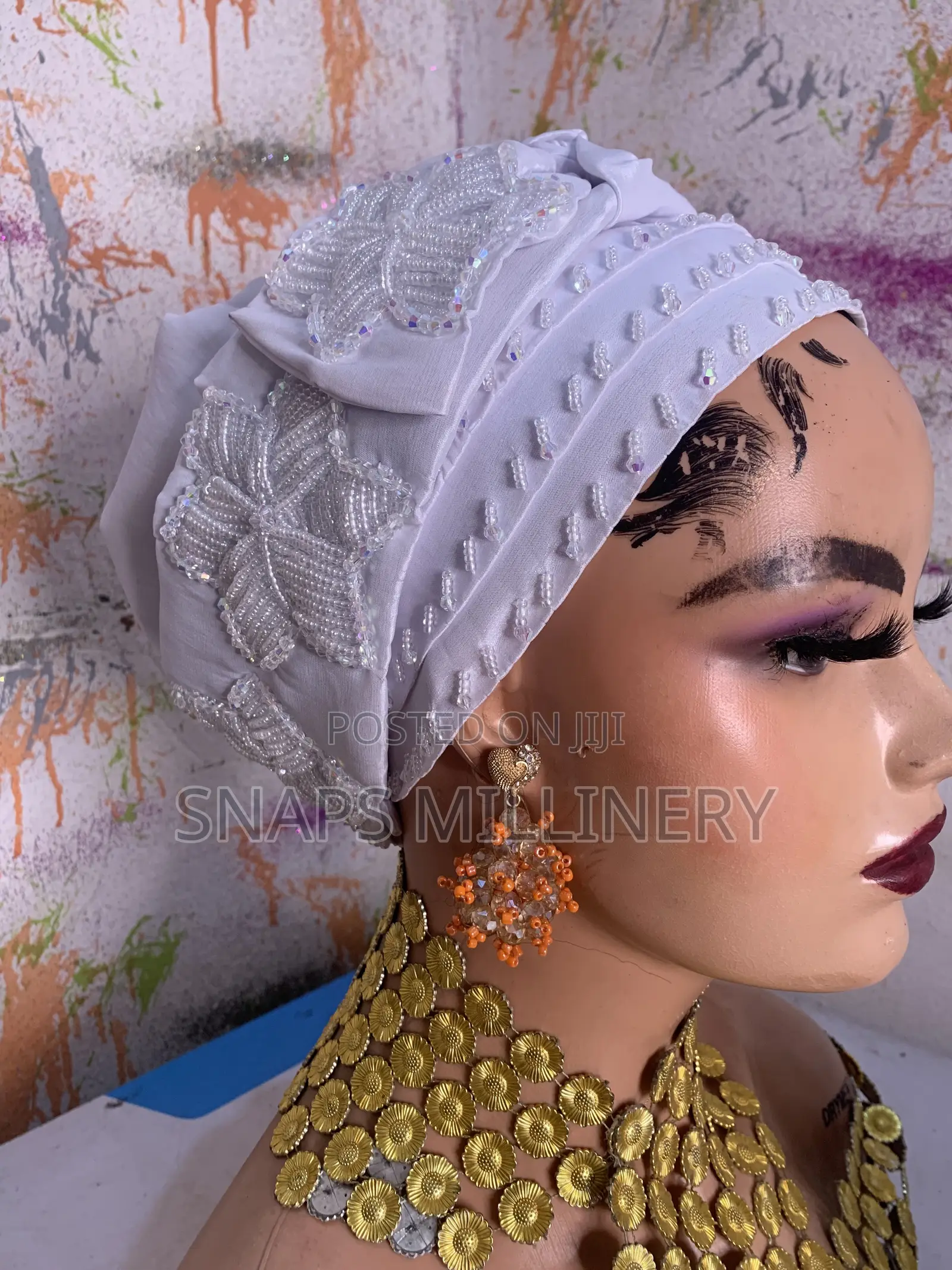 Sparkling White Turban