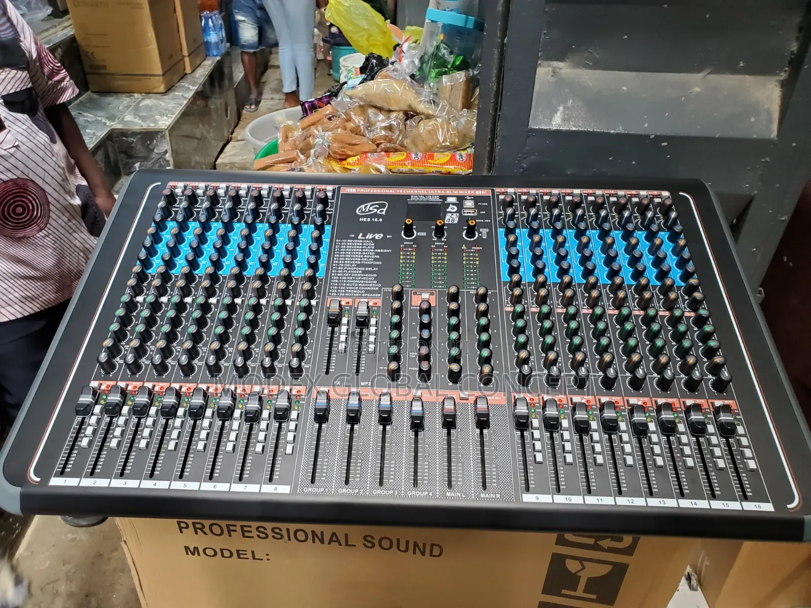 MSD 16-Channel Semi-Digital Audio Mixer.