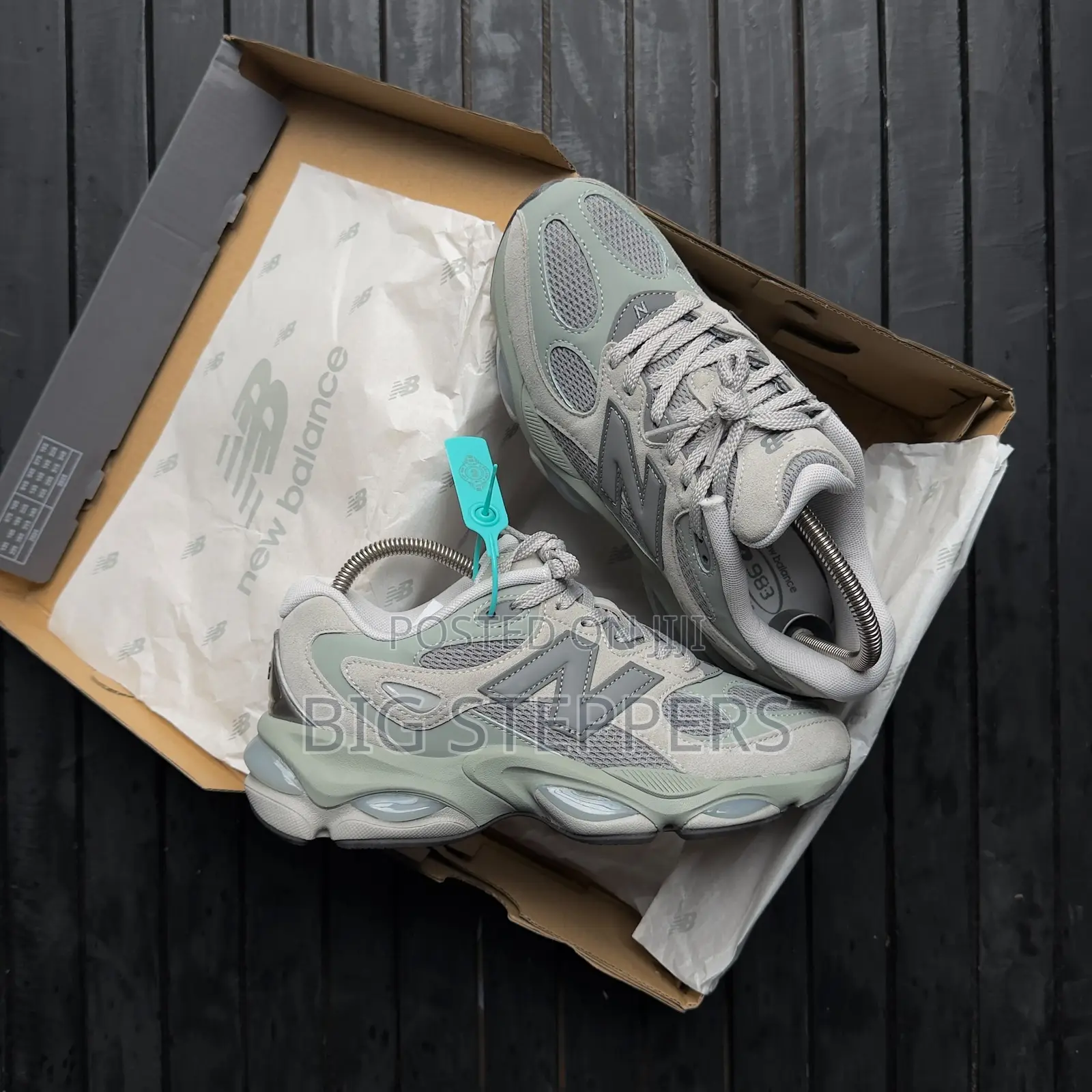 New Balance 983 Grey Sage Green Sneakers