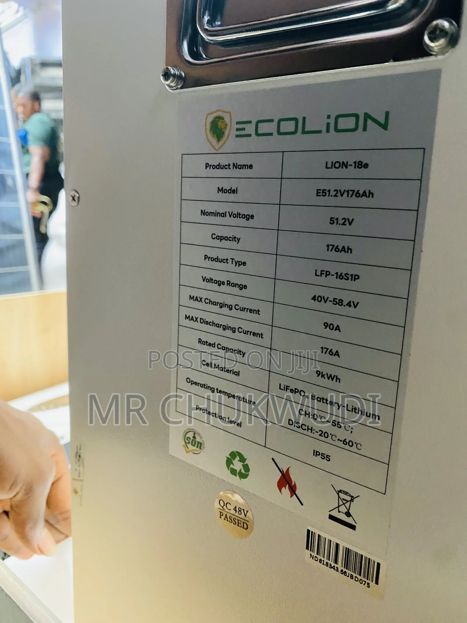 9kwh 51.2v Ecolion Solar Lithium Batteries Is Available