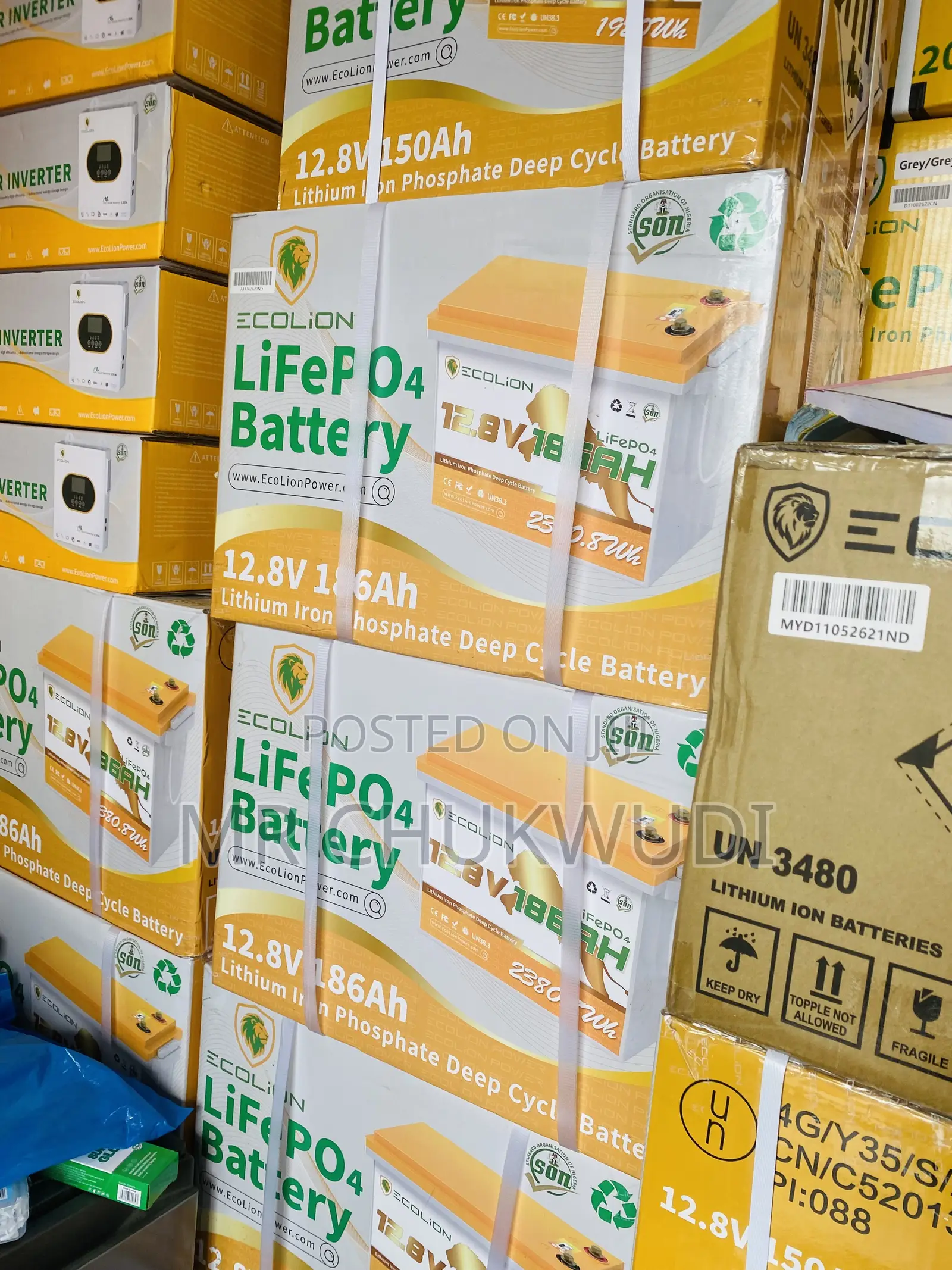 186ah 12.8v Ecolion Solar Lithium Batteries Is Available