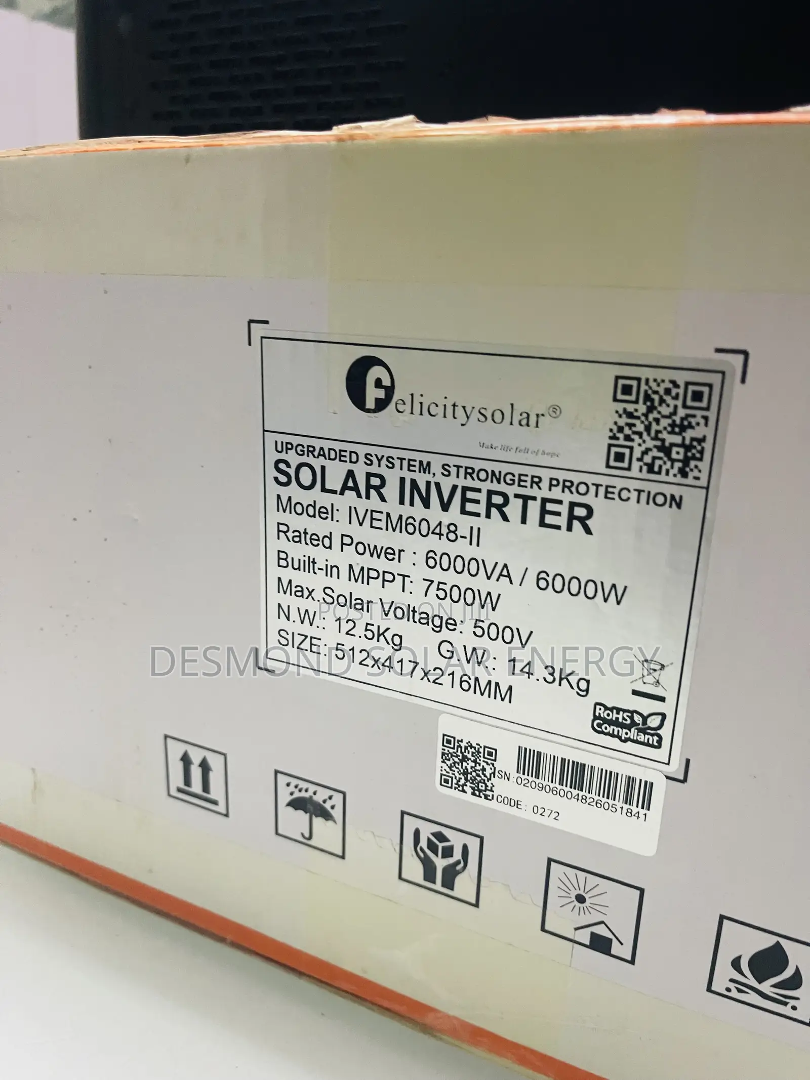 6kva 48v Ivem Felicity Solar Hybrid Inverter Is Very Much Available