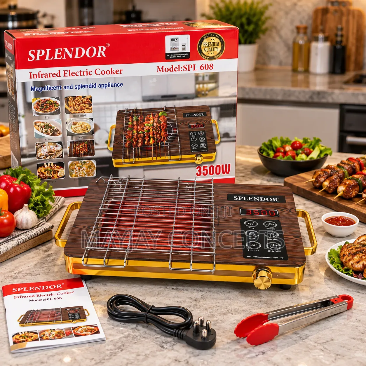 SPLENDOR Multi-Function Infrared Electric Cooker With Grill Function