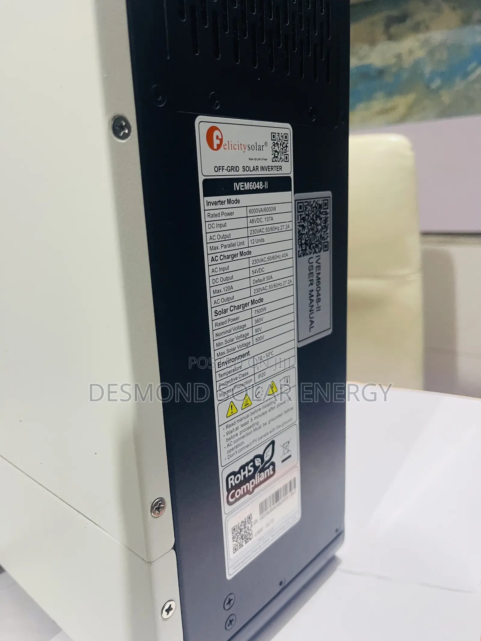 Felicity 6kva 48v Hybrid Solar Power Inverter Available Now