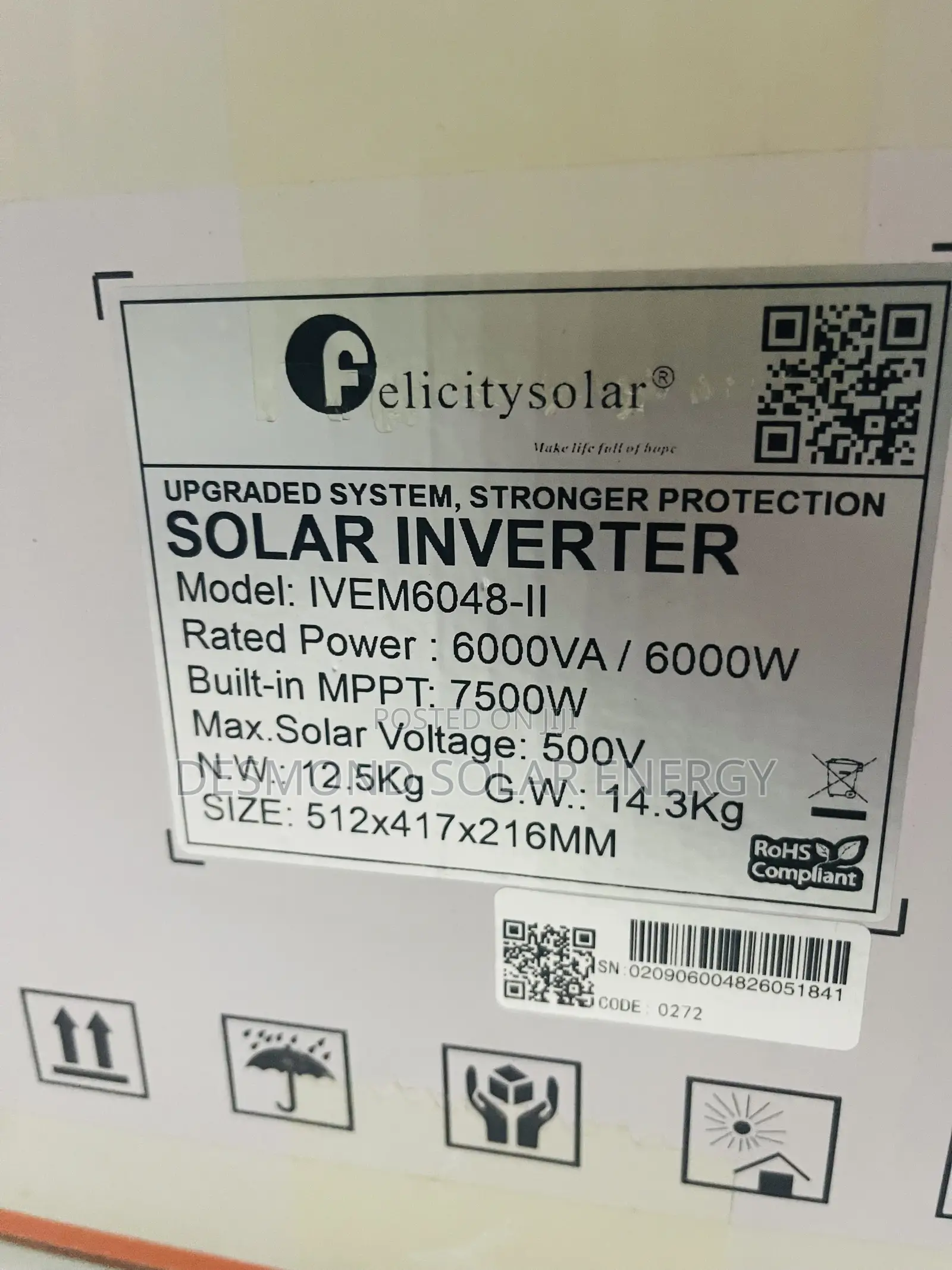 6kva Ivem 48v Felicity Hybrid Inverter Is Available in Good Price Now