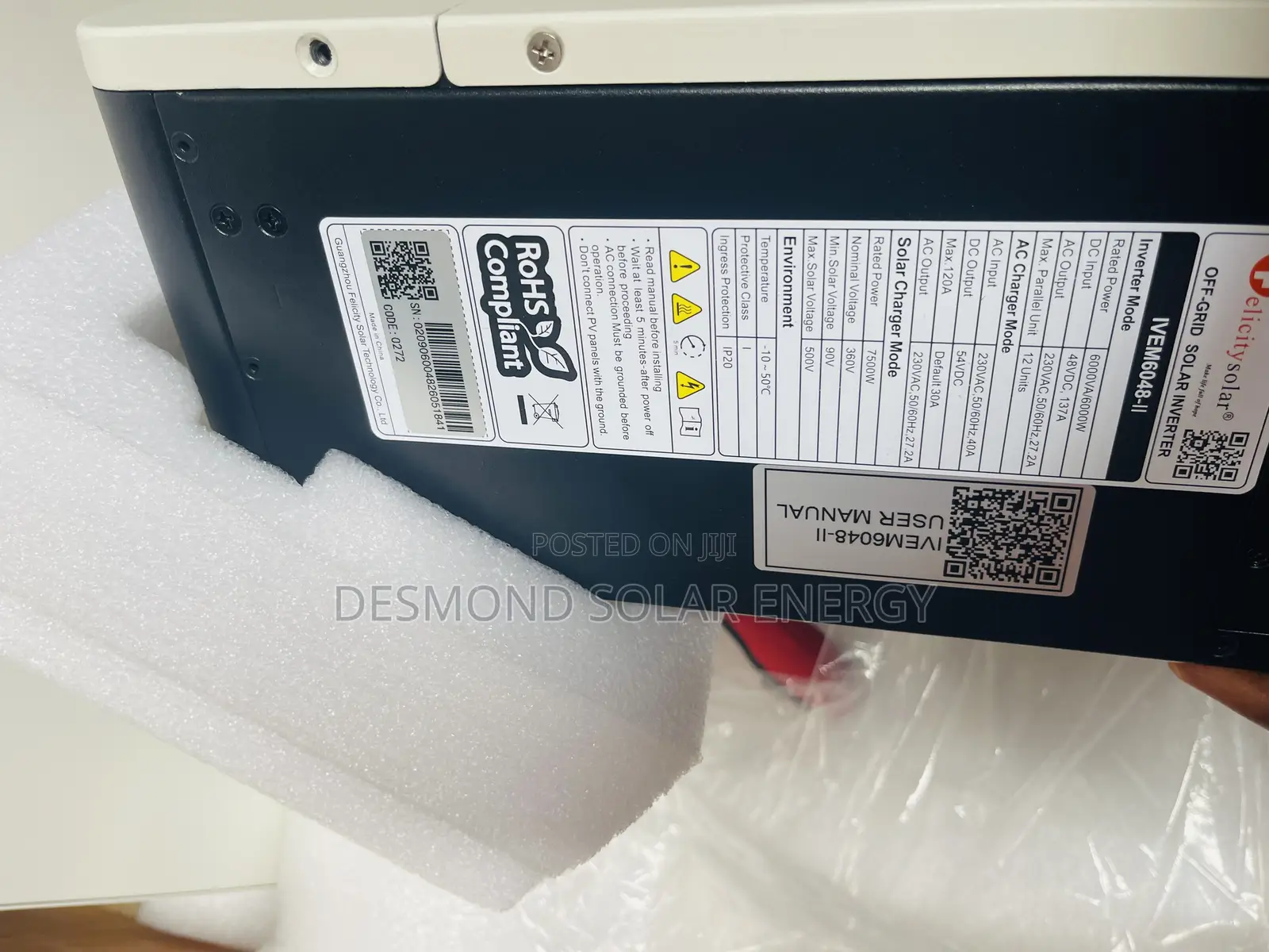 6kva 48v Ivem Felicity Hybrid Solar Inverter Is Very Much Available