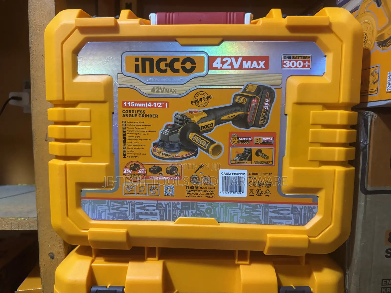 Ingco 42V Cordless Angle Grinder (115mm / 4-1/2")