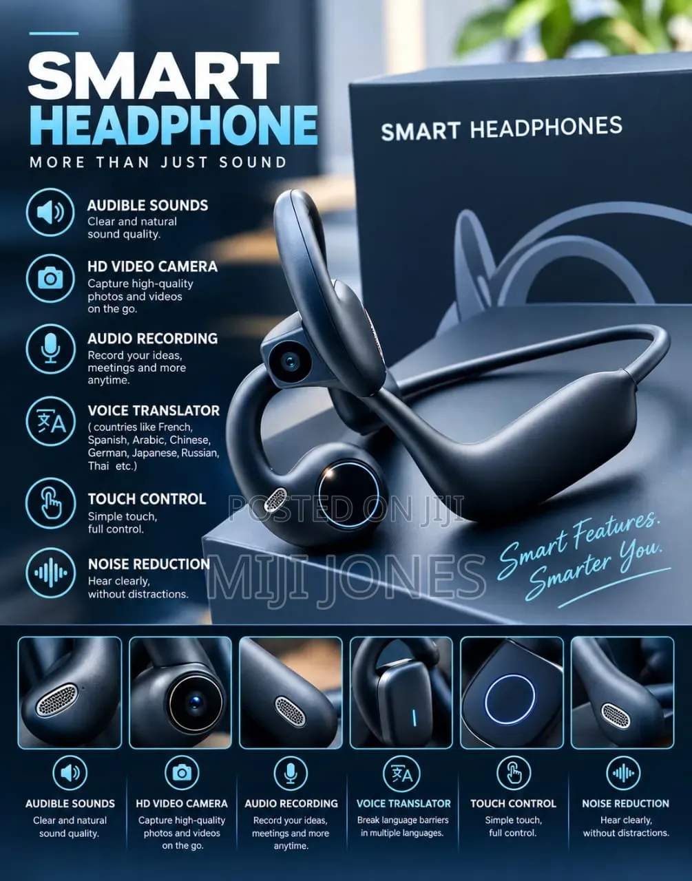 Smart Headphone With HD Video Camera – Spy Edition*