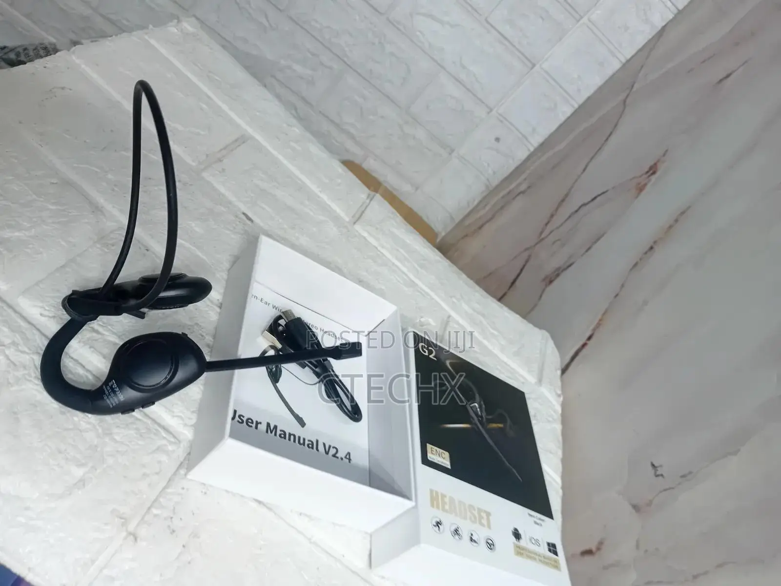 iDIGMALL Bluetooth Headset With Mic, Noise Cancelling, ENC, 10H