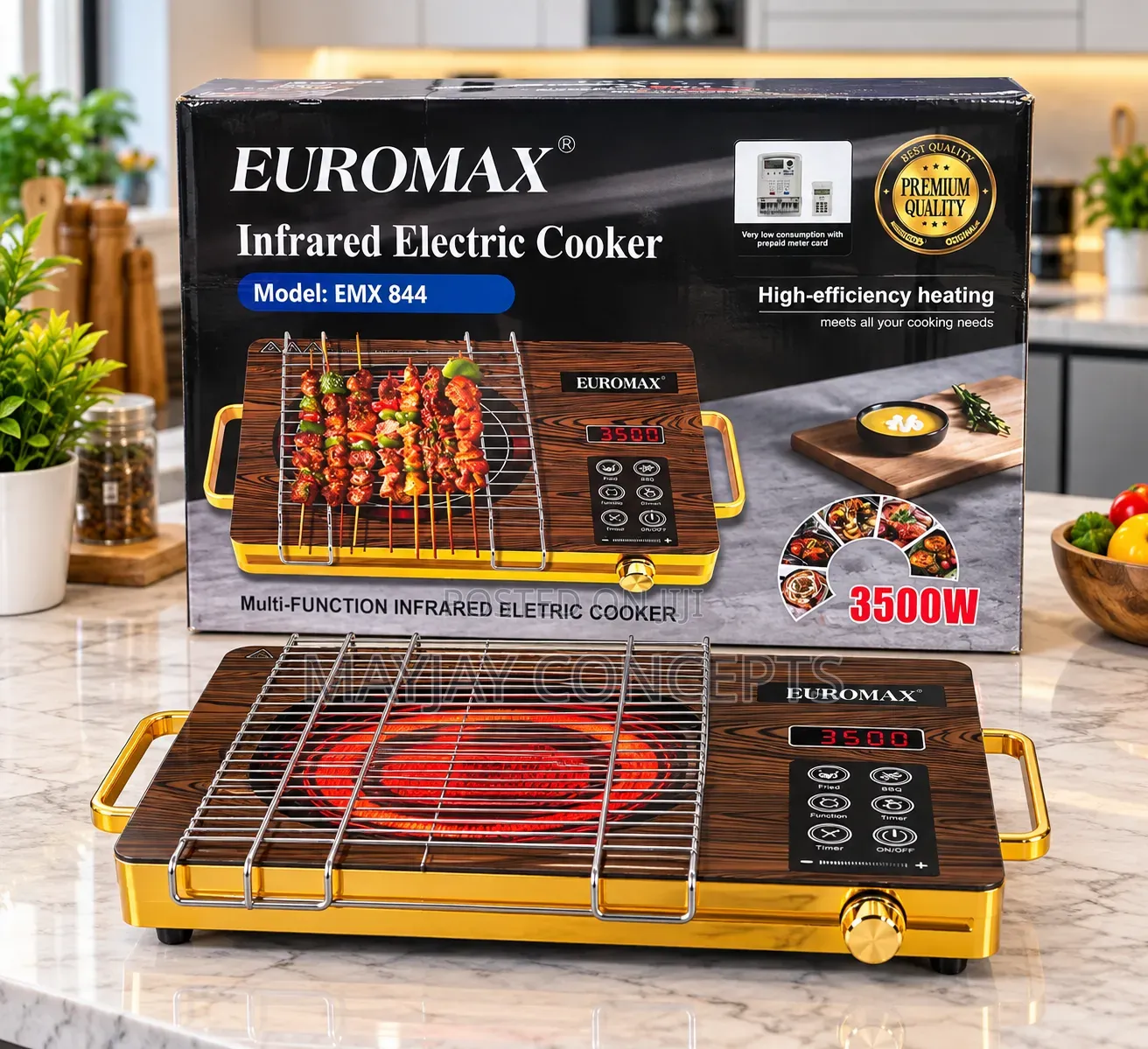 EUROMAX Multi-Function Infrared Electric Cooker | 7-Cooking Function