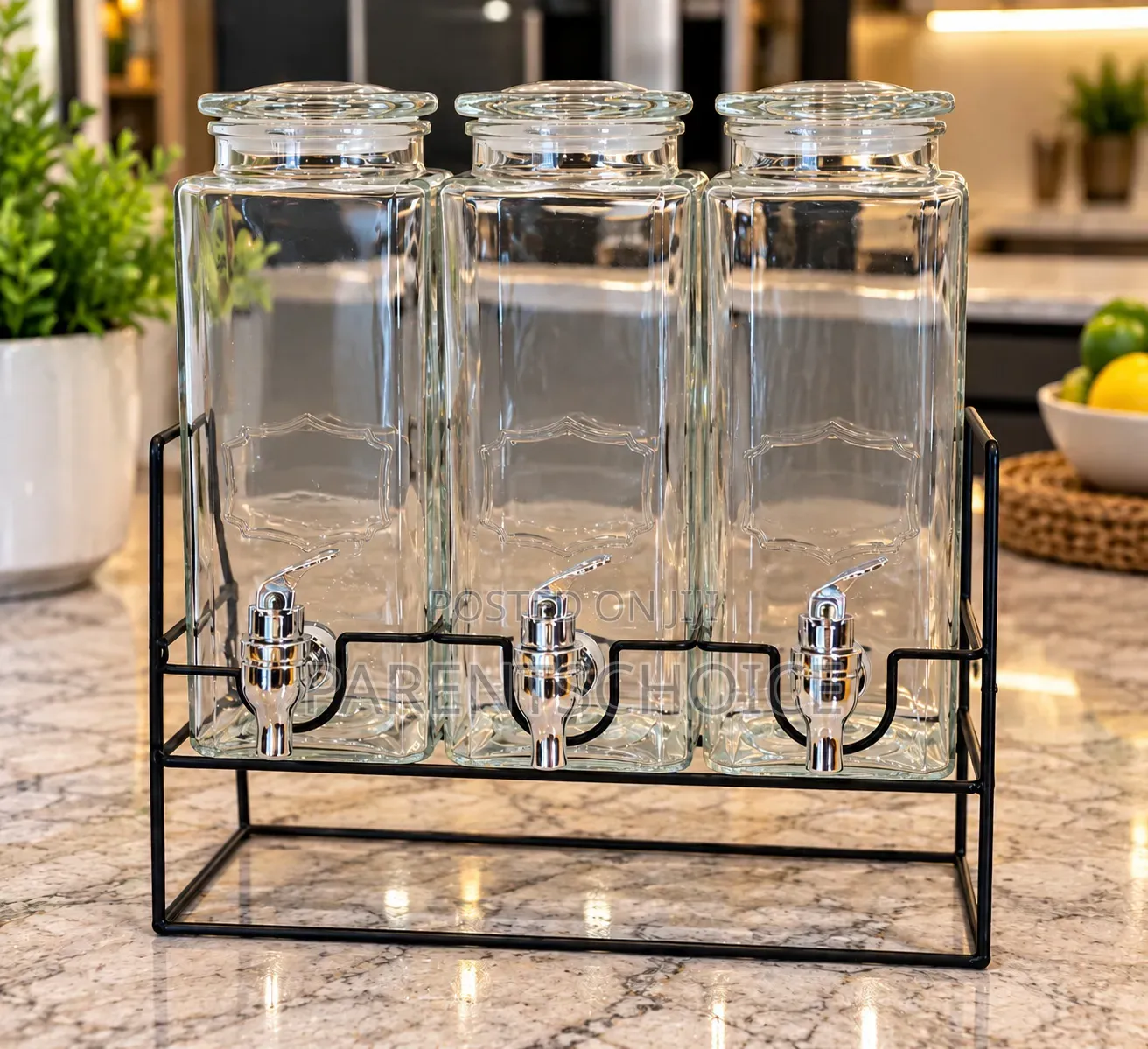 2.2L × 3PCS Glass Beverage Dispenser Set