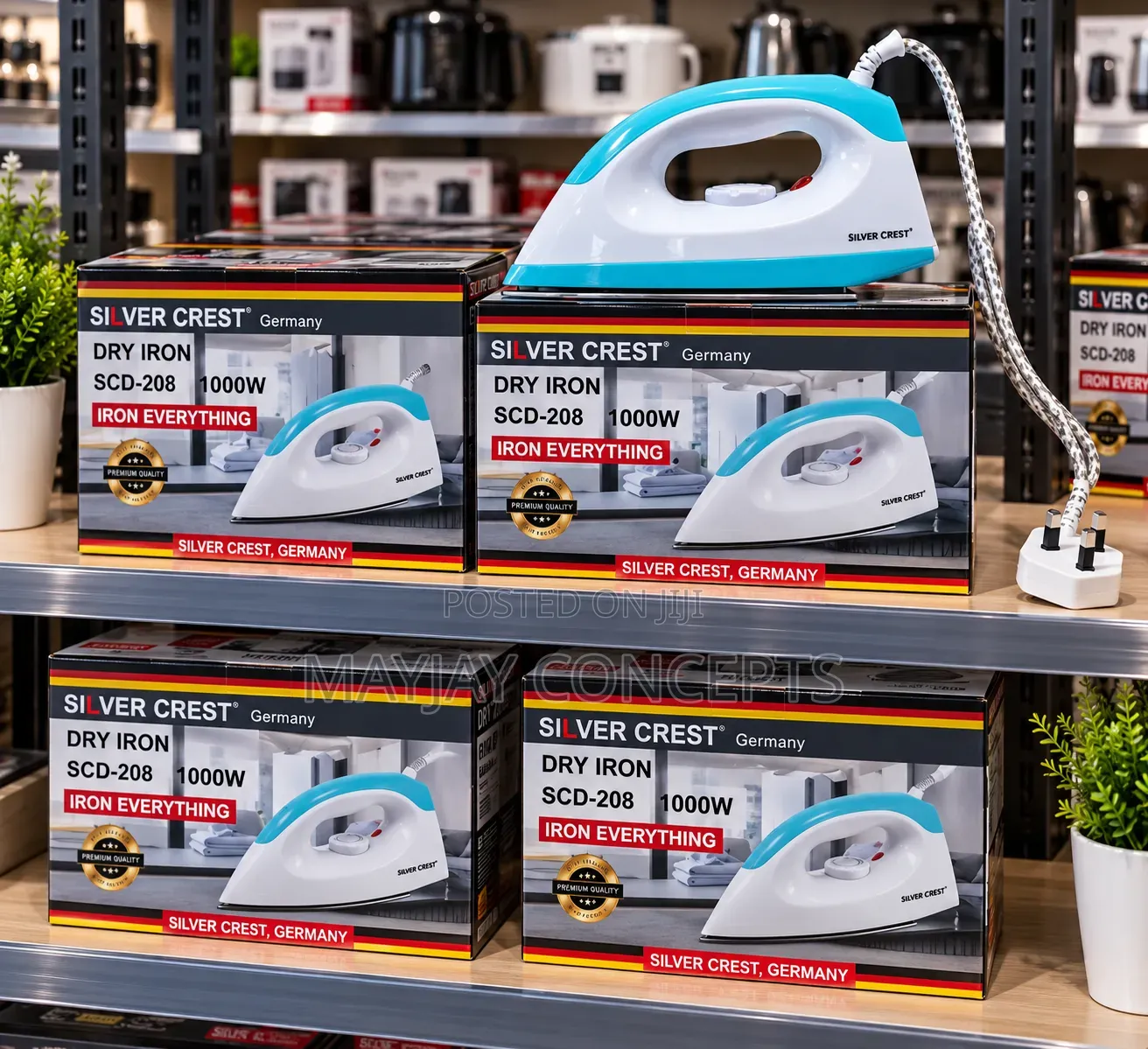 SILVER CREST 1000W Dry Iron With Smooth Soleplate Easy Control