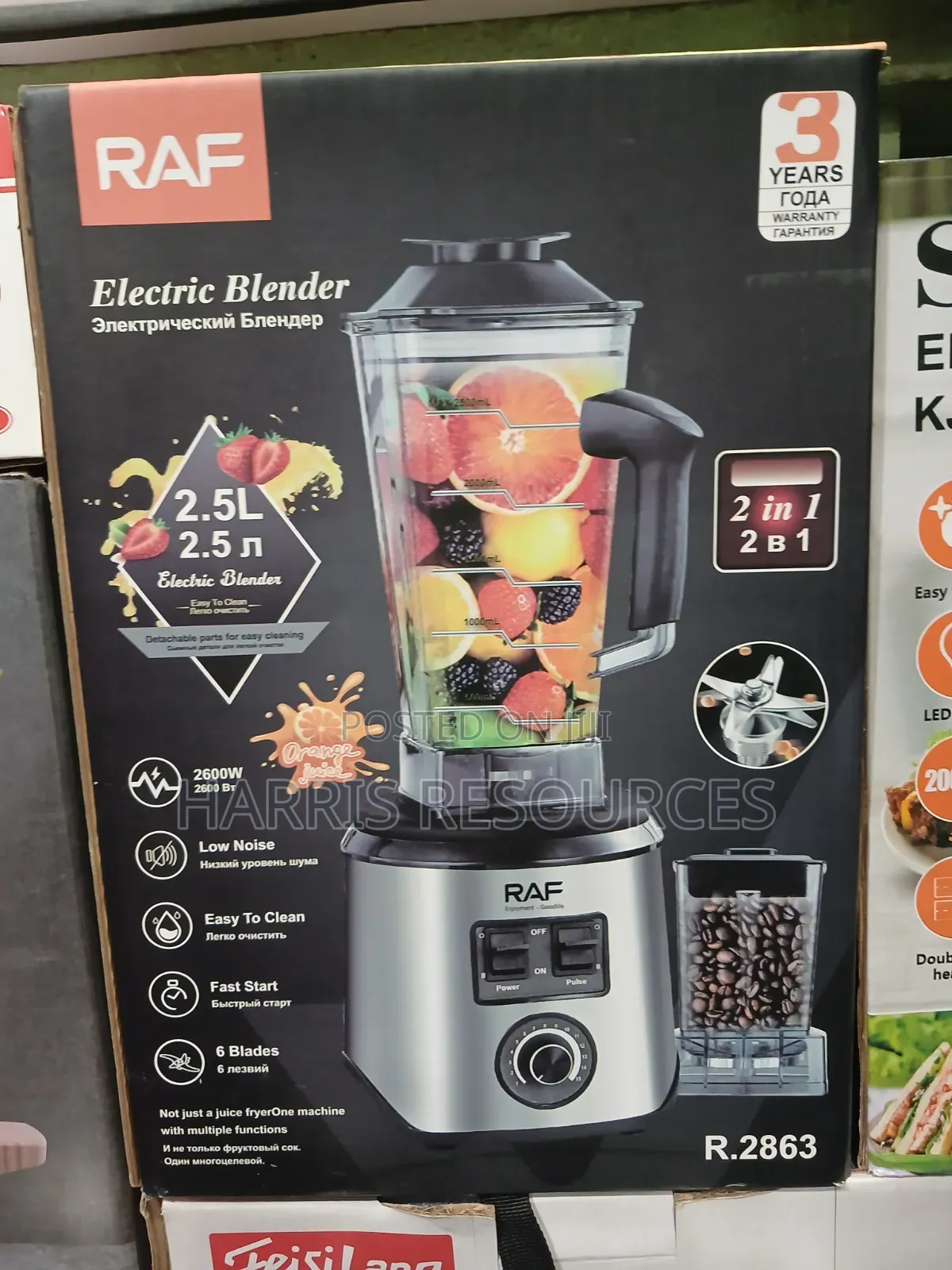 Heavy-Duty RAF 2600W Blender (2-in-1)
