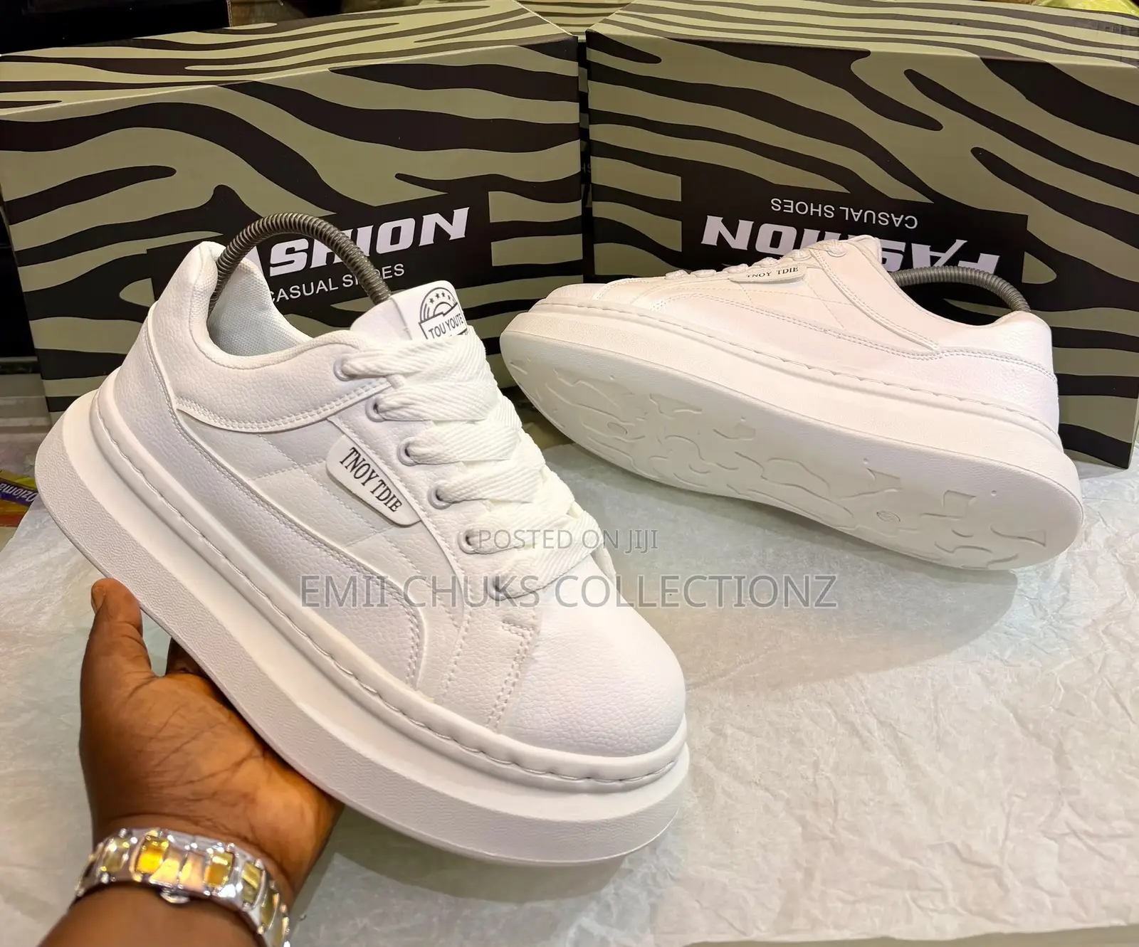 Premium TNOY TDIE White Chunky Fashion Sneaker