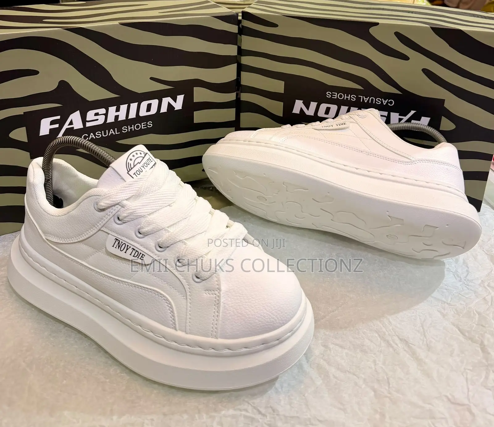 Premium TNOY TDIE White Chunky Fashion Sneaker