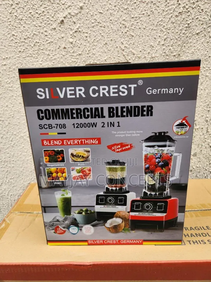 SILVER Original 2-in-1 Commercial Blender With Grinder