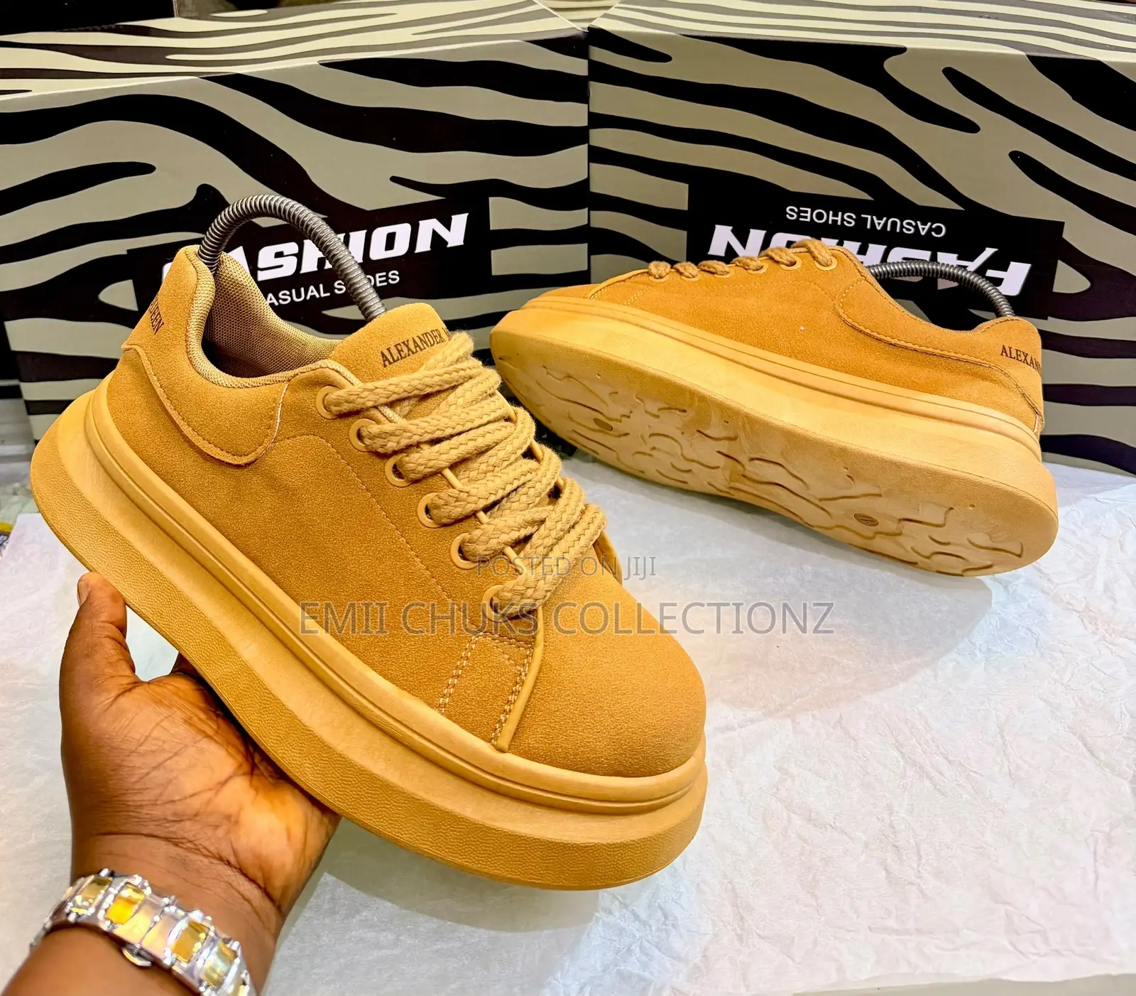 Premium Alexandra Macqueen Brown Chunky Fashion Sneaker