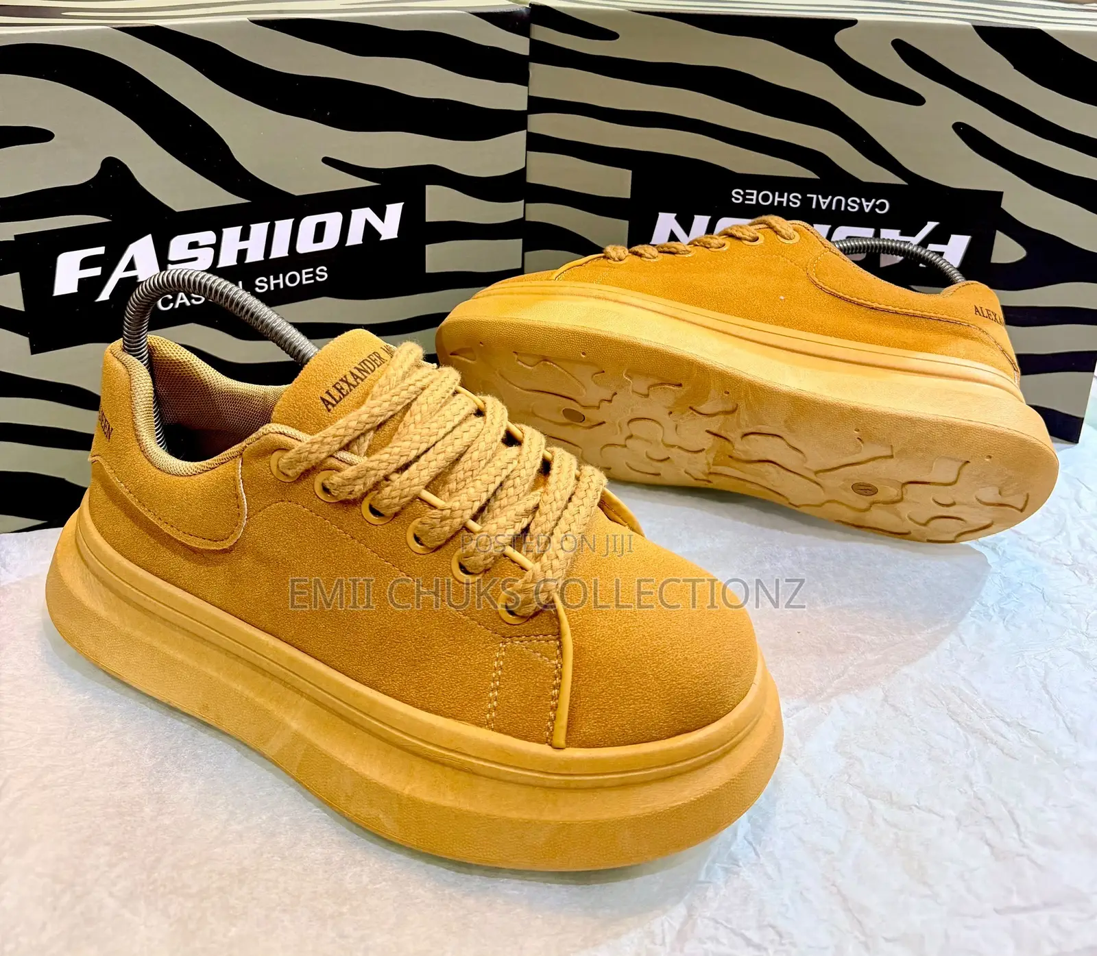 Premium Alexandra Macqueen Brown Chunky Fashion Sneaker