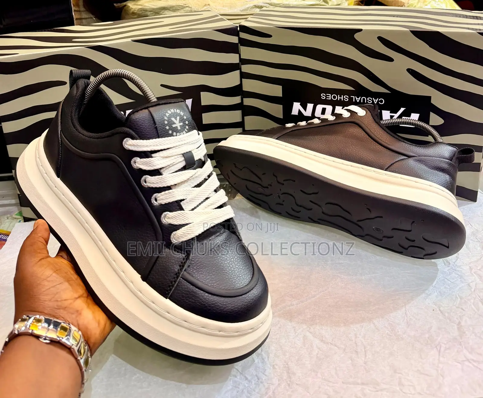 Premium TNOY TDIE Dark Chocolate Brown Chunky Fashion Sneaker