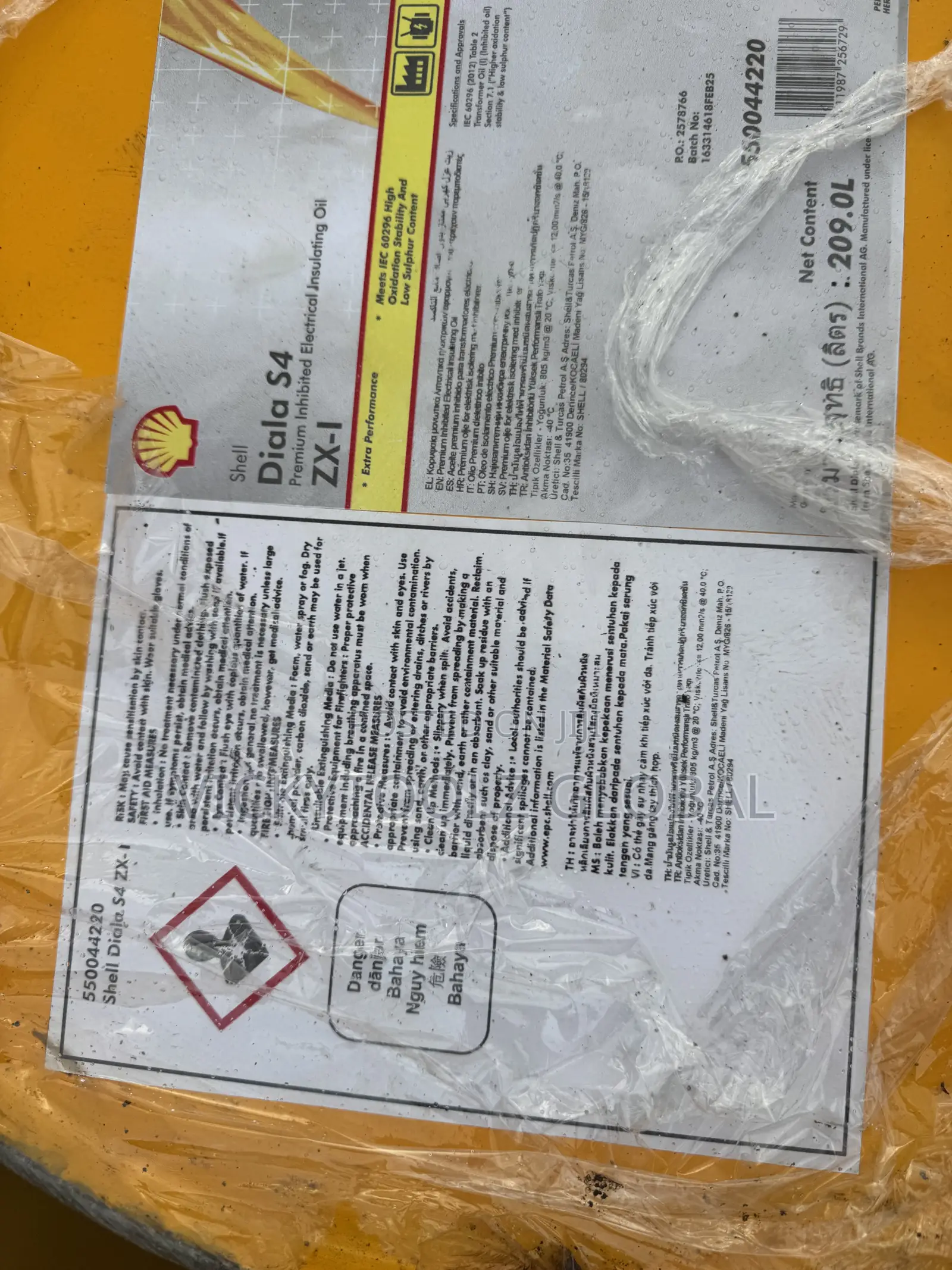 Shell Diala S4 ZX-1 Electrical Insulating Fluid 209//Drum