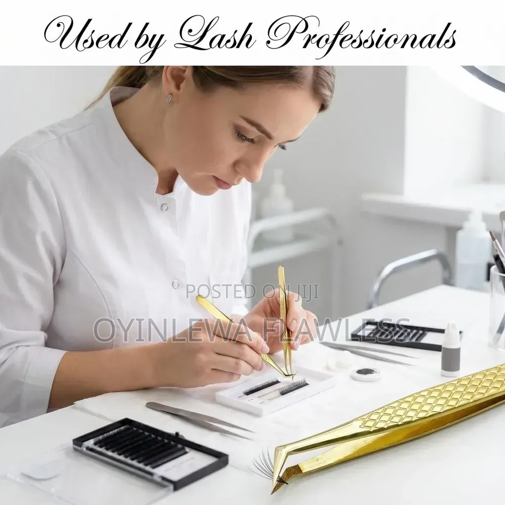 High-Precision Stainless Steel Eyelash Extension Tweezers