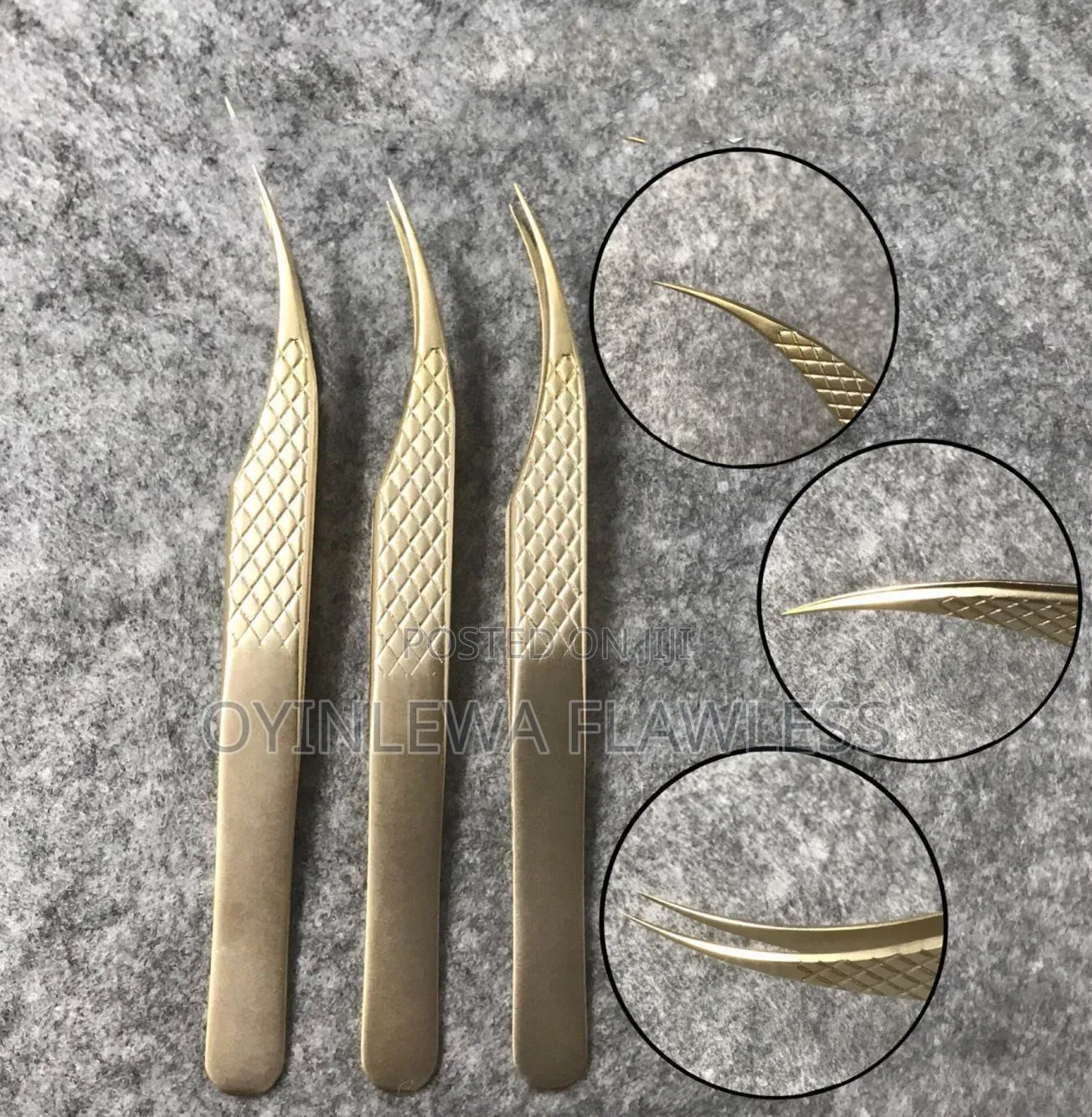 High-Precision Stainless Steel Eyelash Extension Tweezers