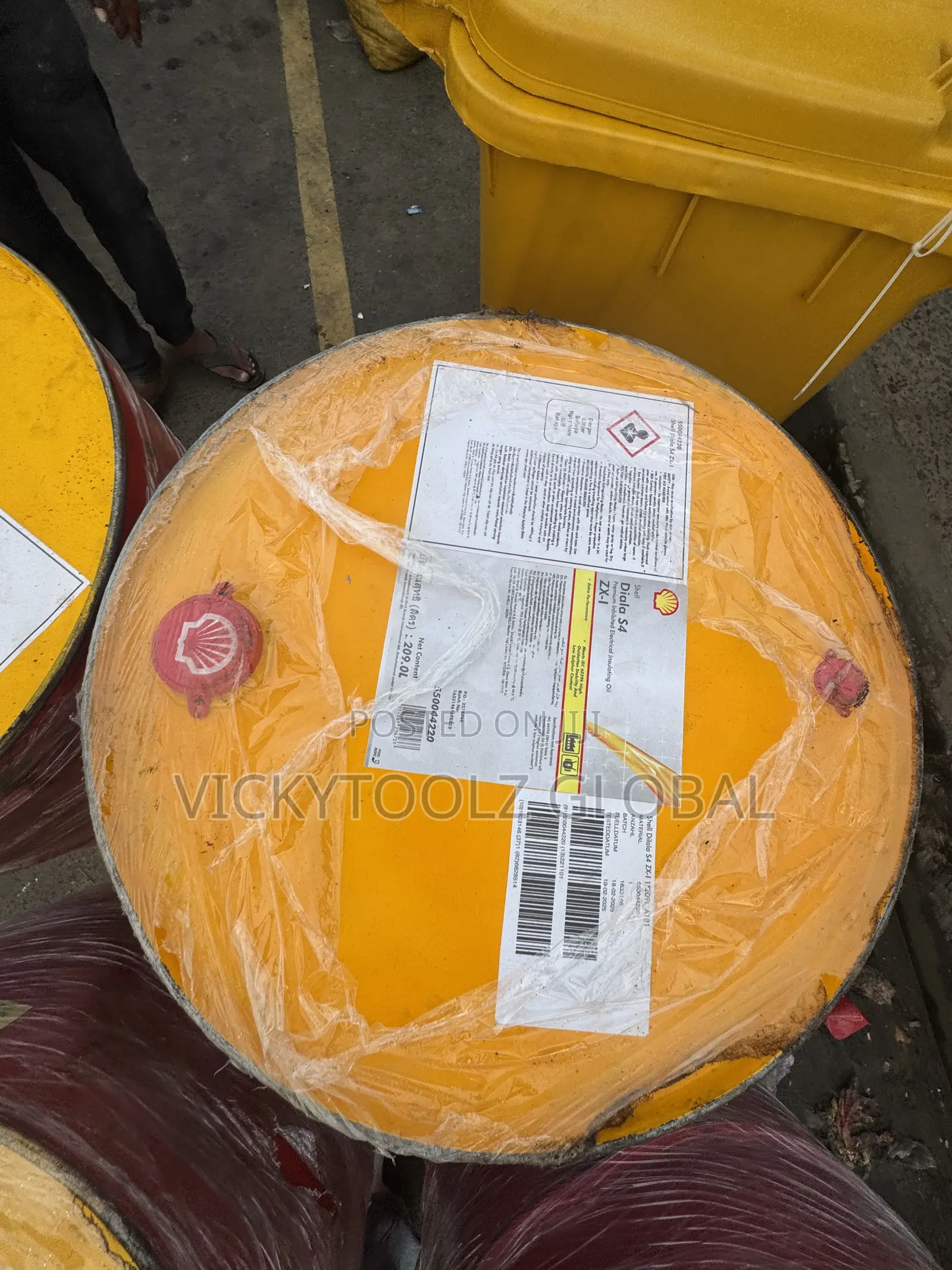A Drum of Shell Diala S4 ZX -1 Transformer Oil