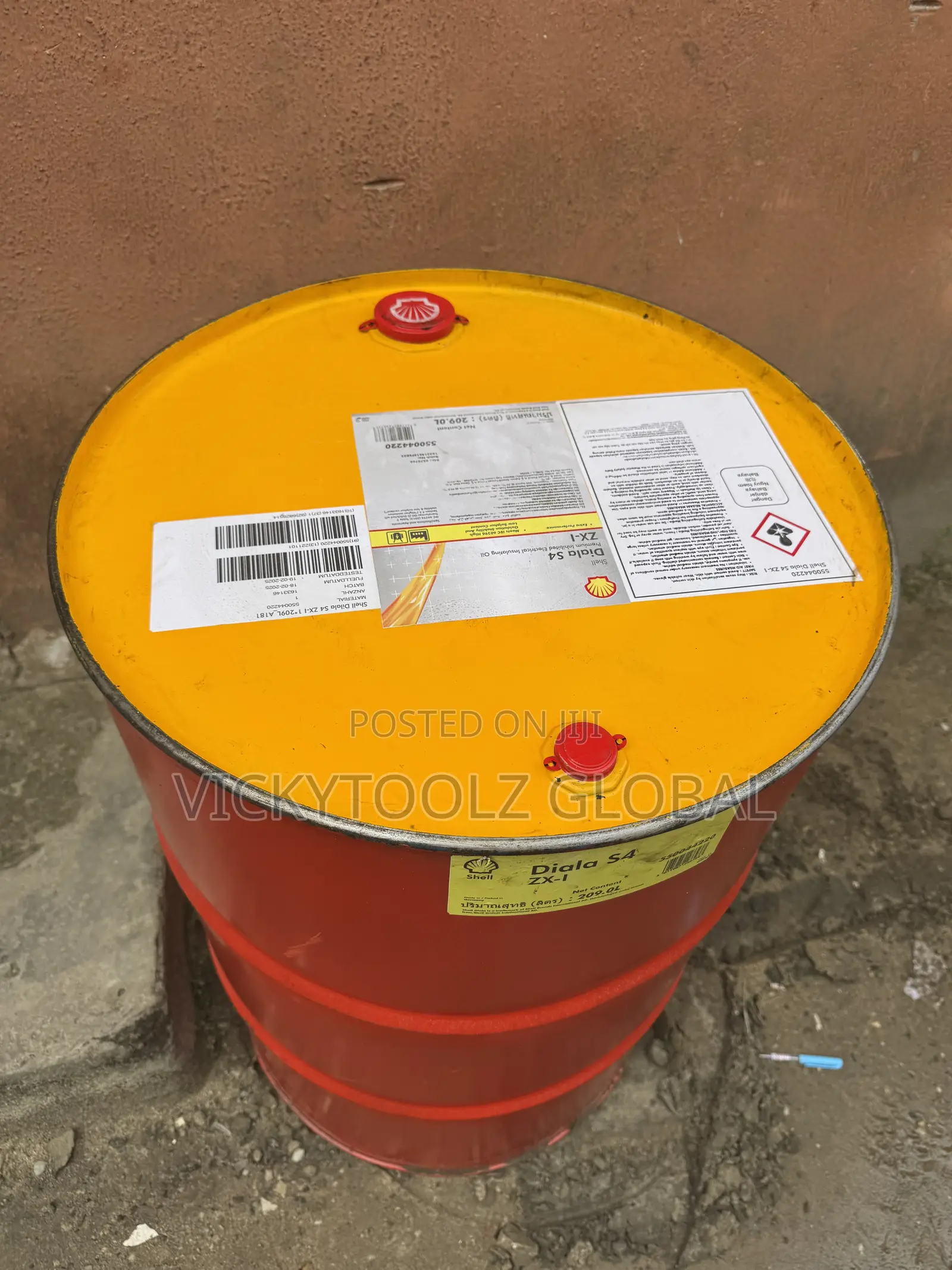 A 209-Liter Drum of Shell Diala S4 ZX-1 Transformer Oil