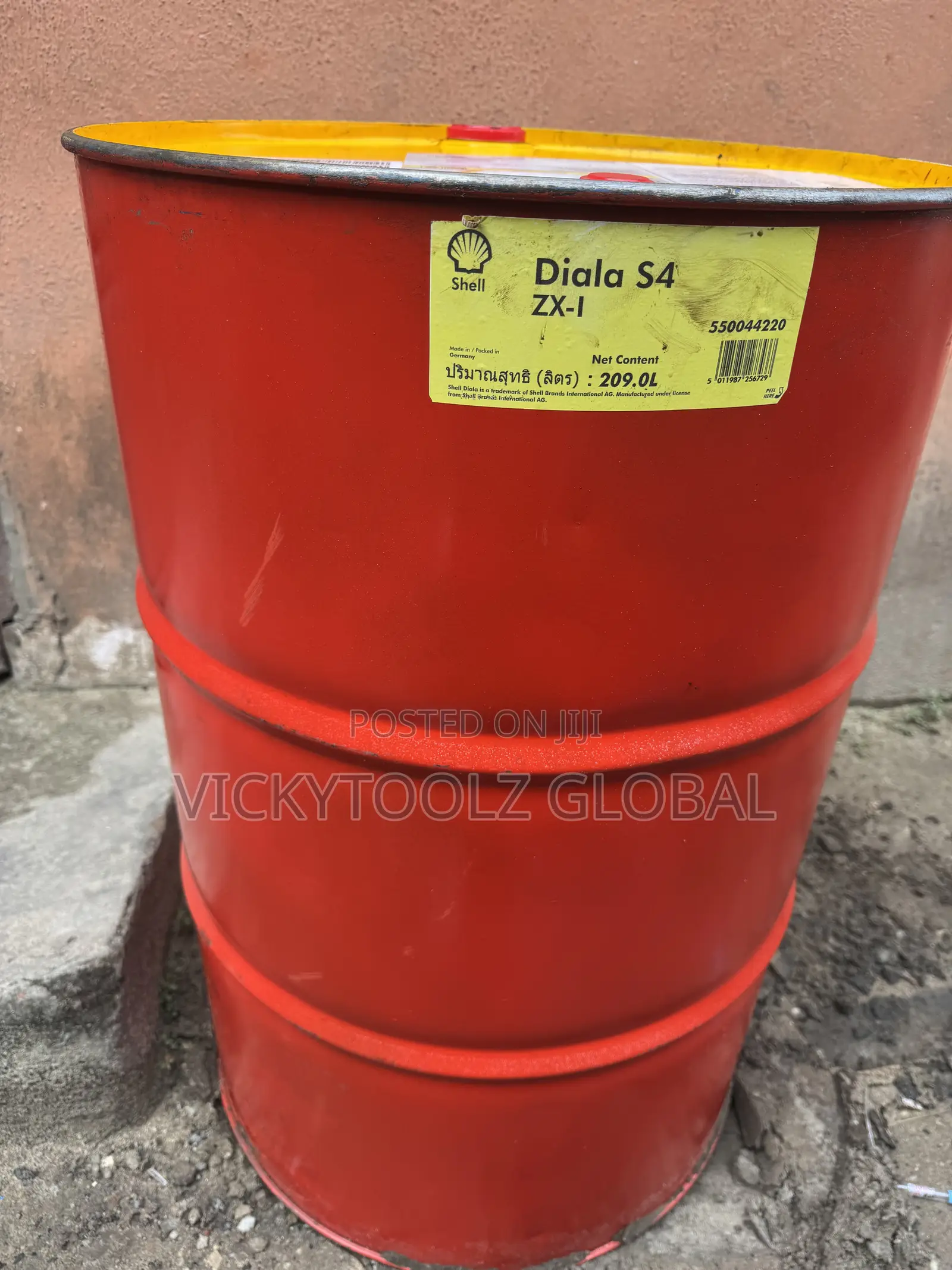 A 209-Liter Drum of Shell Diala S4 ZX-1 Transformer Oil