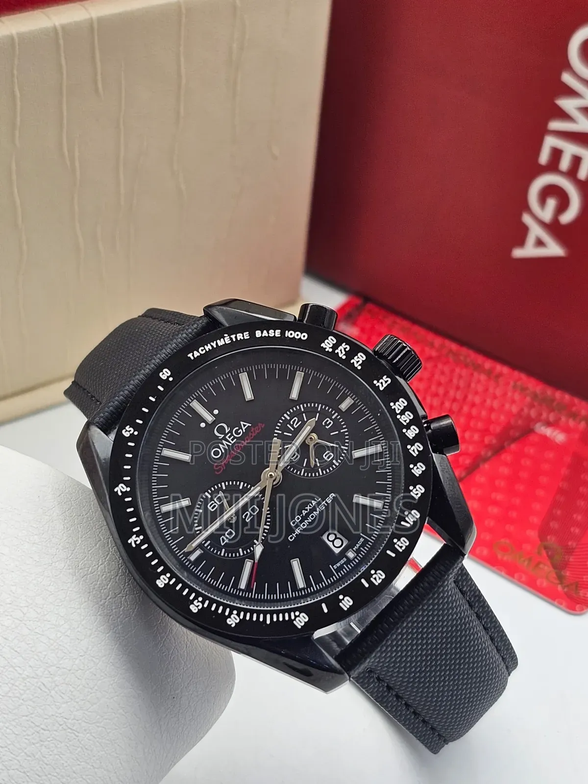 OMEGA Replica Men's Leather Strap Battery Watch - Luxury - Miji Jones