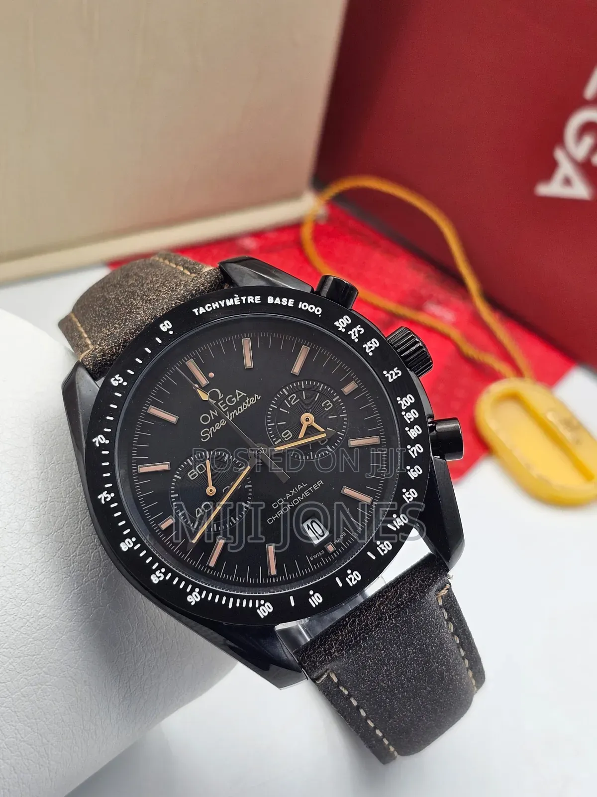 OMEGA Replica Men's Leather Strap Battery Watch - Luxury - Miji Jones