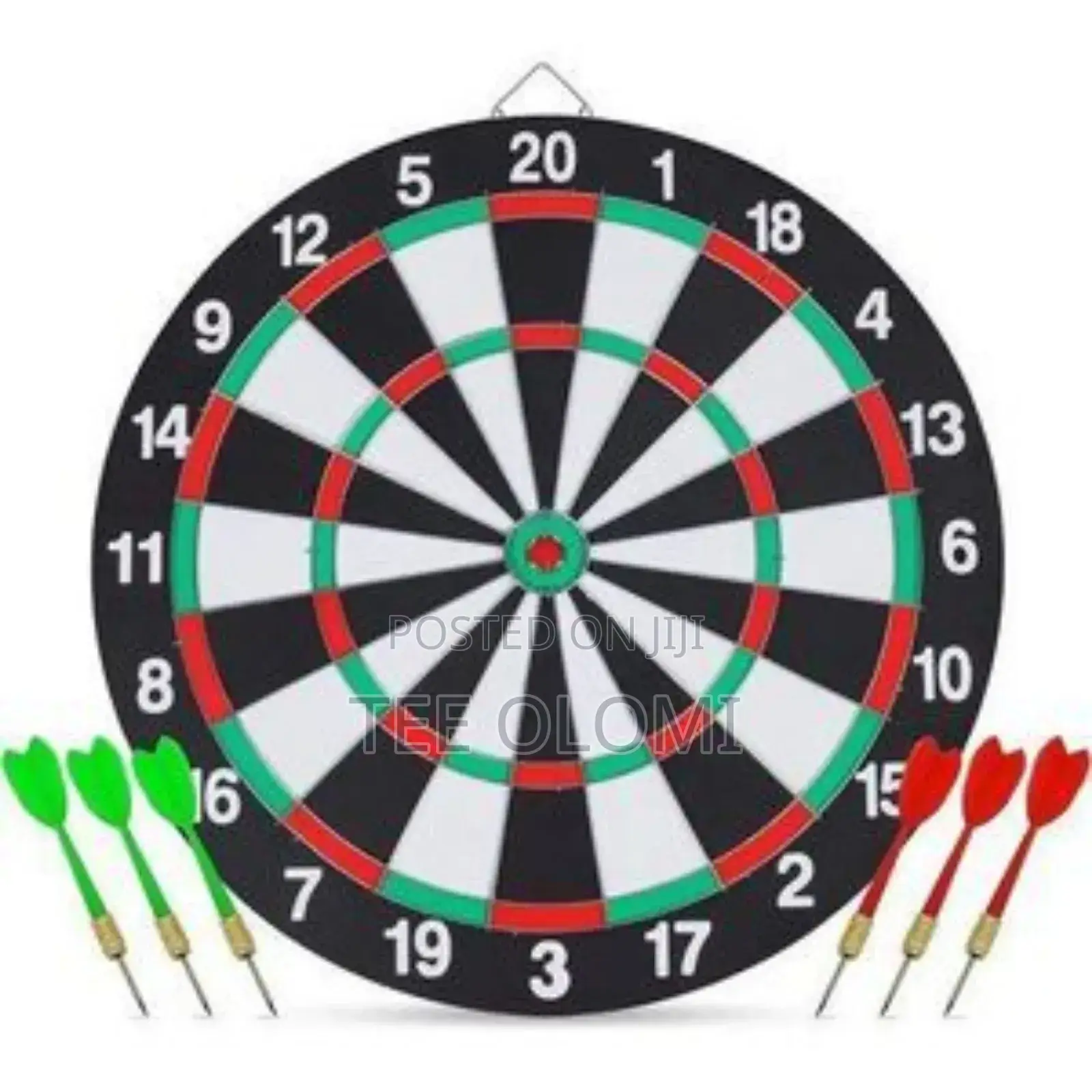 Dart Board With 6 Dart Arrows