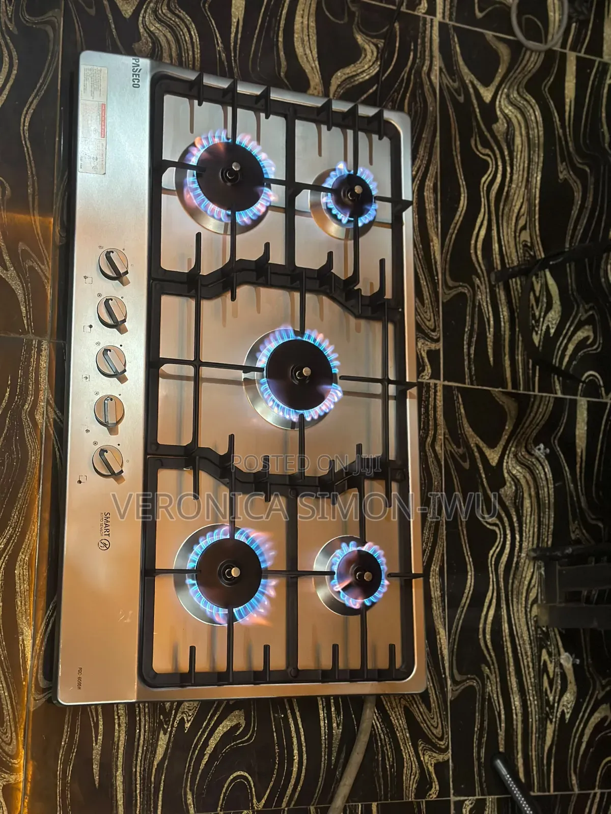 Stainless 5 Burner Flat Gas Cooker Available
