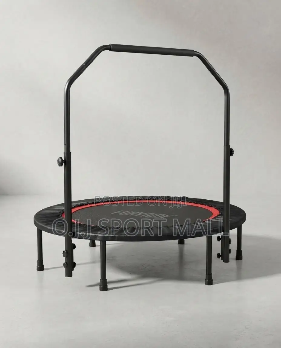 Foldable Mini Trampoline for Adult With Adjustable Foam Handle – 130kg