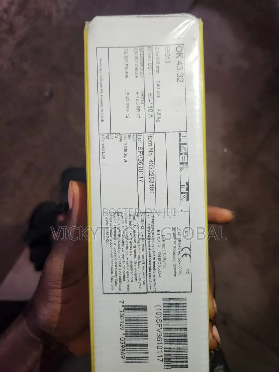 Esab OK 43.32 Mild Steel Electrode 6013 4.8Kg