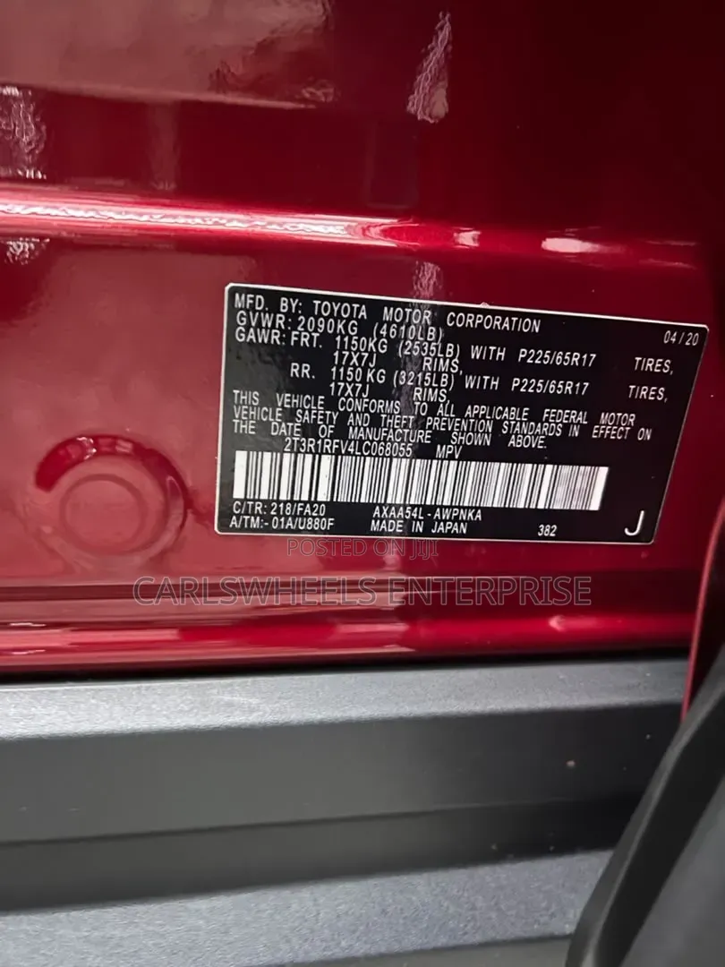 Toyota RAV4 XLE Premium AWD 2020 Burgundy