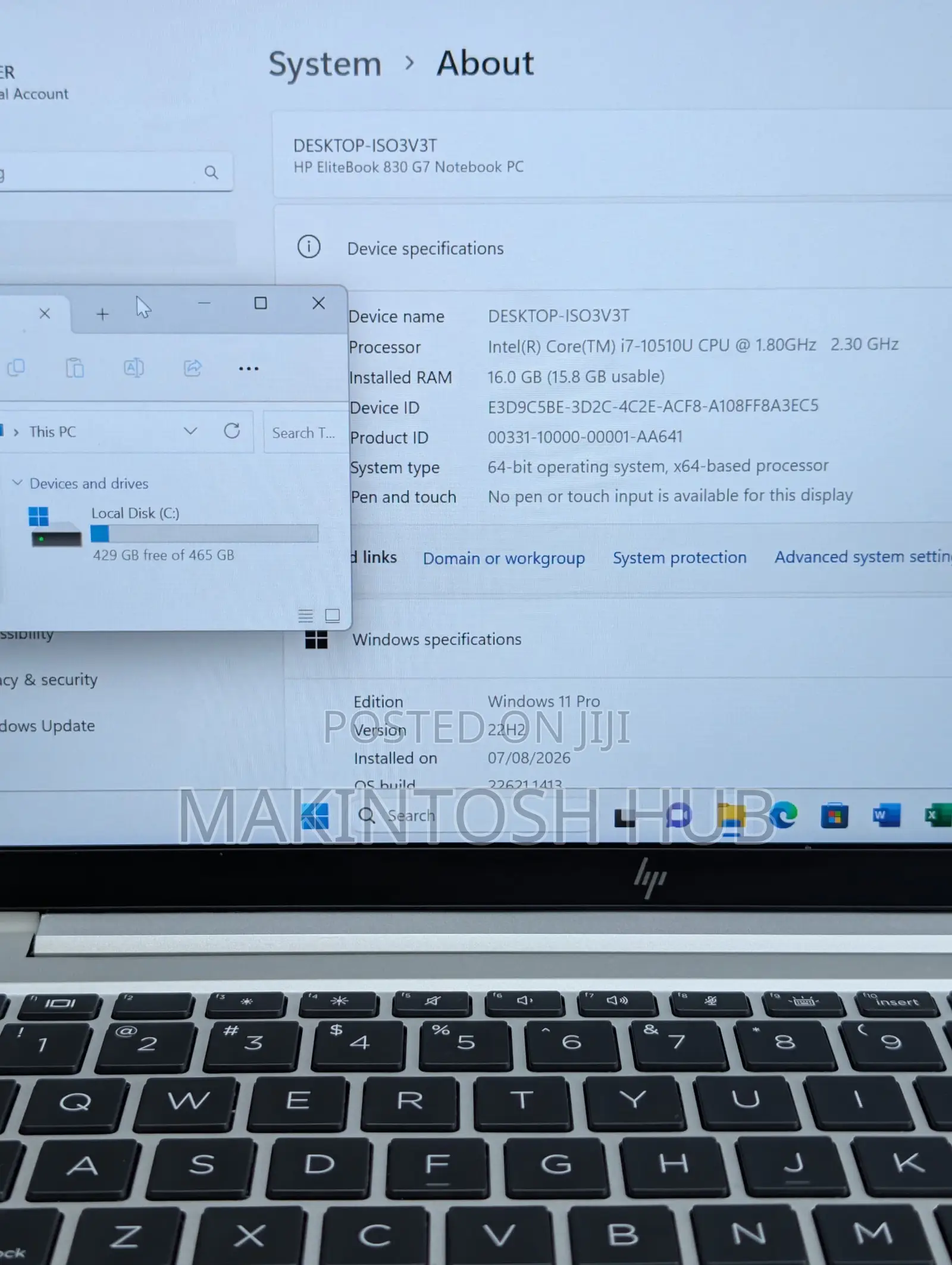 Laptop HP EliteBook 830 G7 16GB Intel Core i7 SSD 512GB
