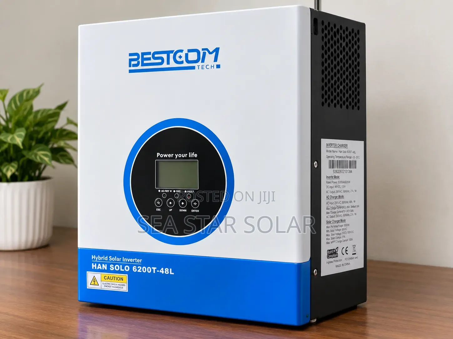 Bestcom Tech Han Solo 6200t-48l Hybrid Solar Inverter – 6.2kW / 48V