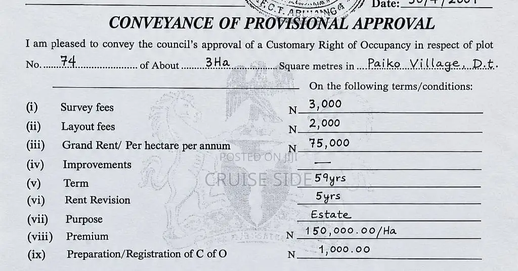 2.3 Hectares of Development Land — Gwagwalada, Abuja