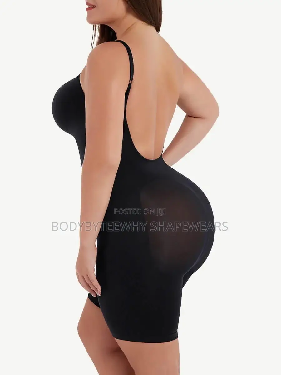Seamless Open Back Full Body Shaper With Bra