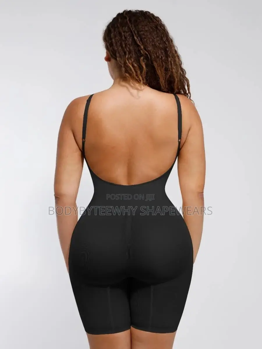 Seamless Open Back Full Body Shaper With Bra