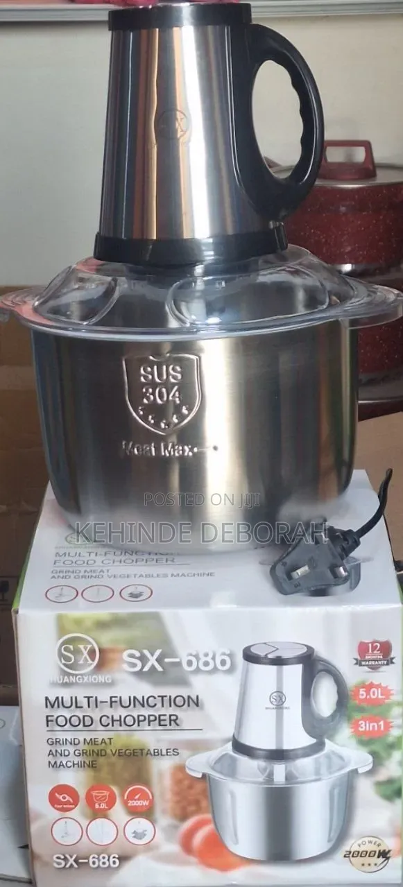 3 in 1 5litrs SX Yam Pounder/Food Processor
