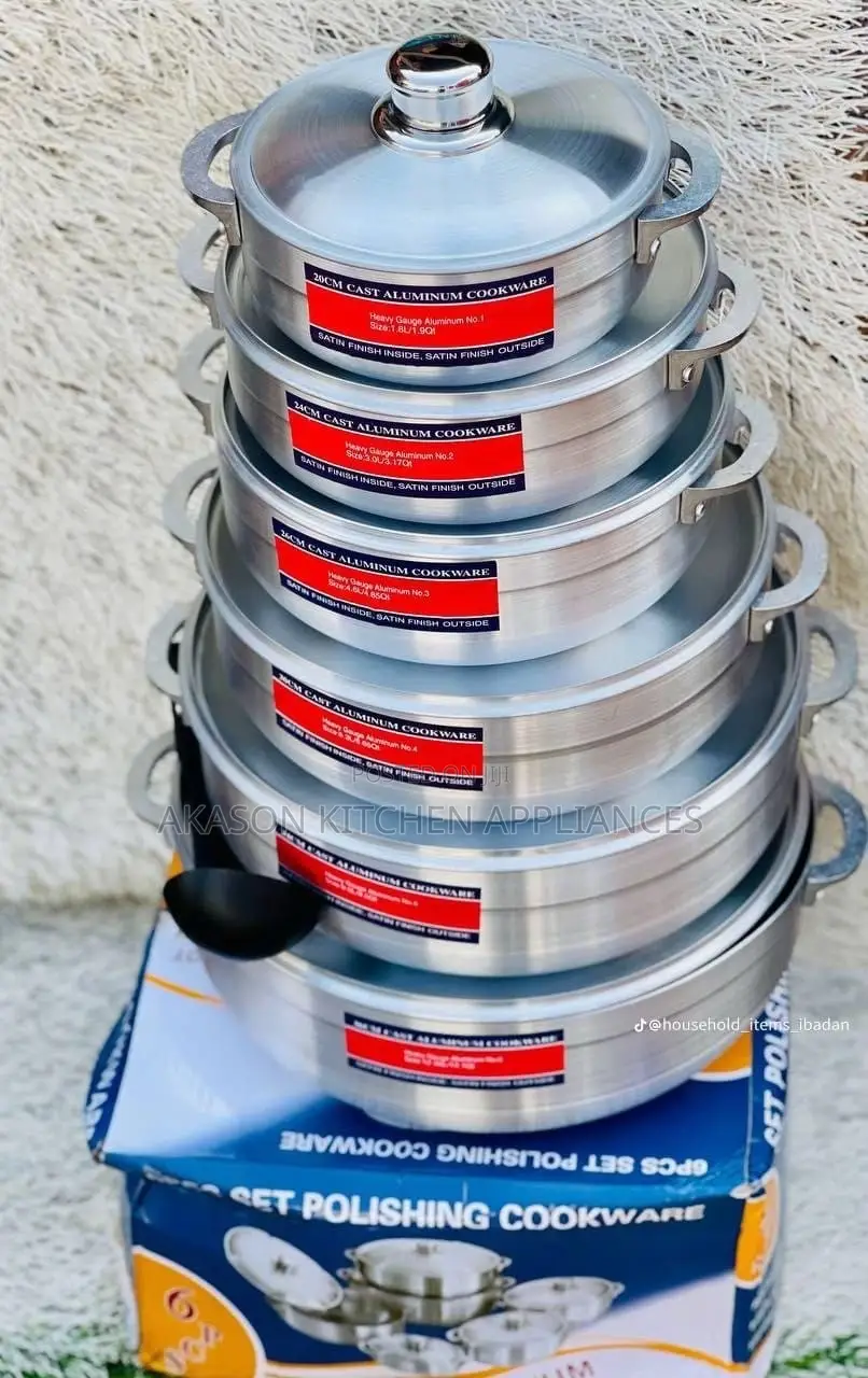 6pcs Aluminium Pot