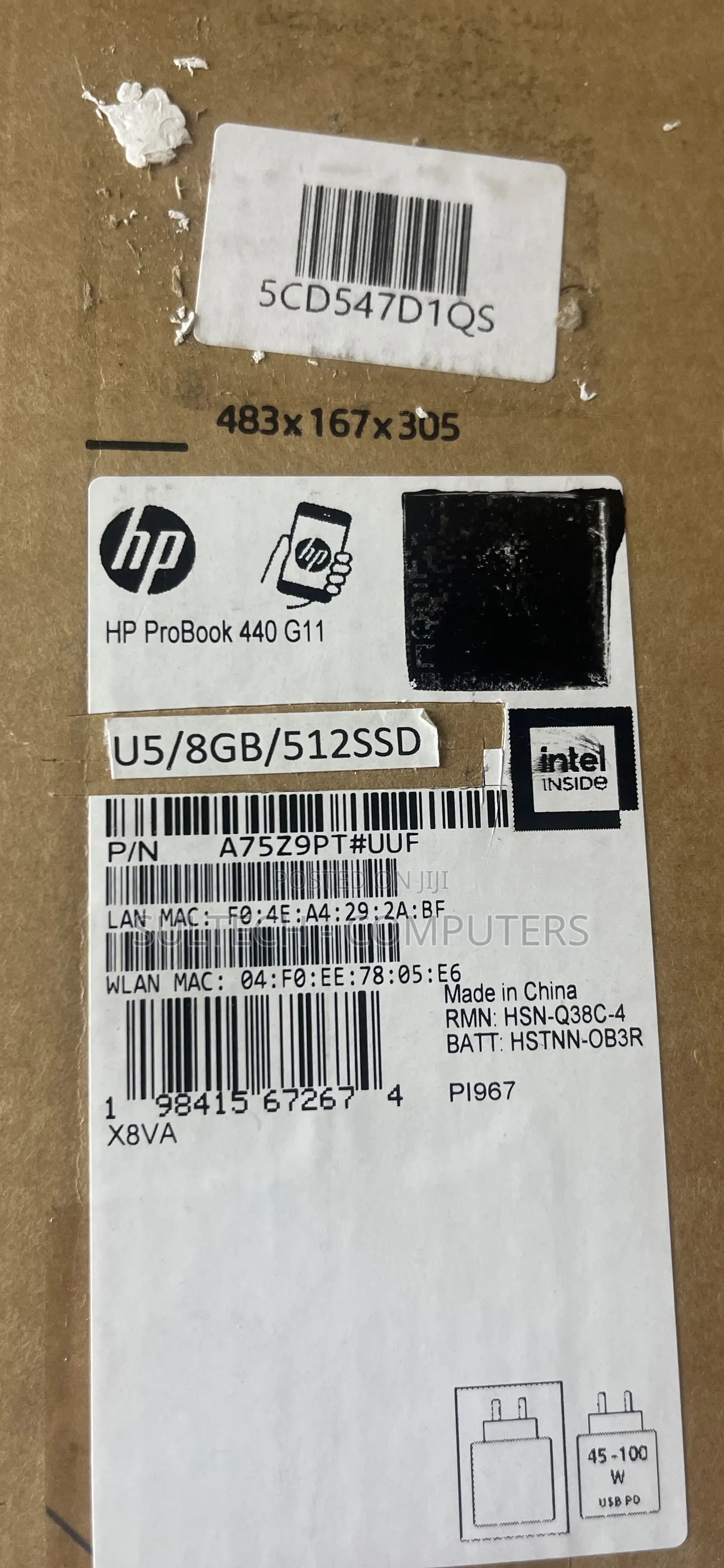 New Laptop HP ProBook 440 8GB Intel Core Ultra 5 SSD 512GB